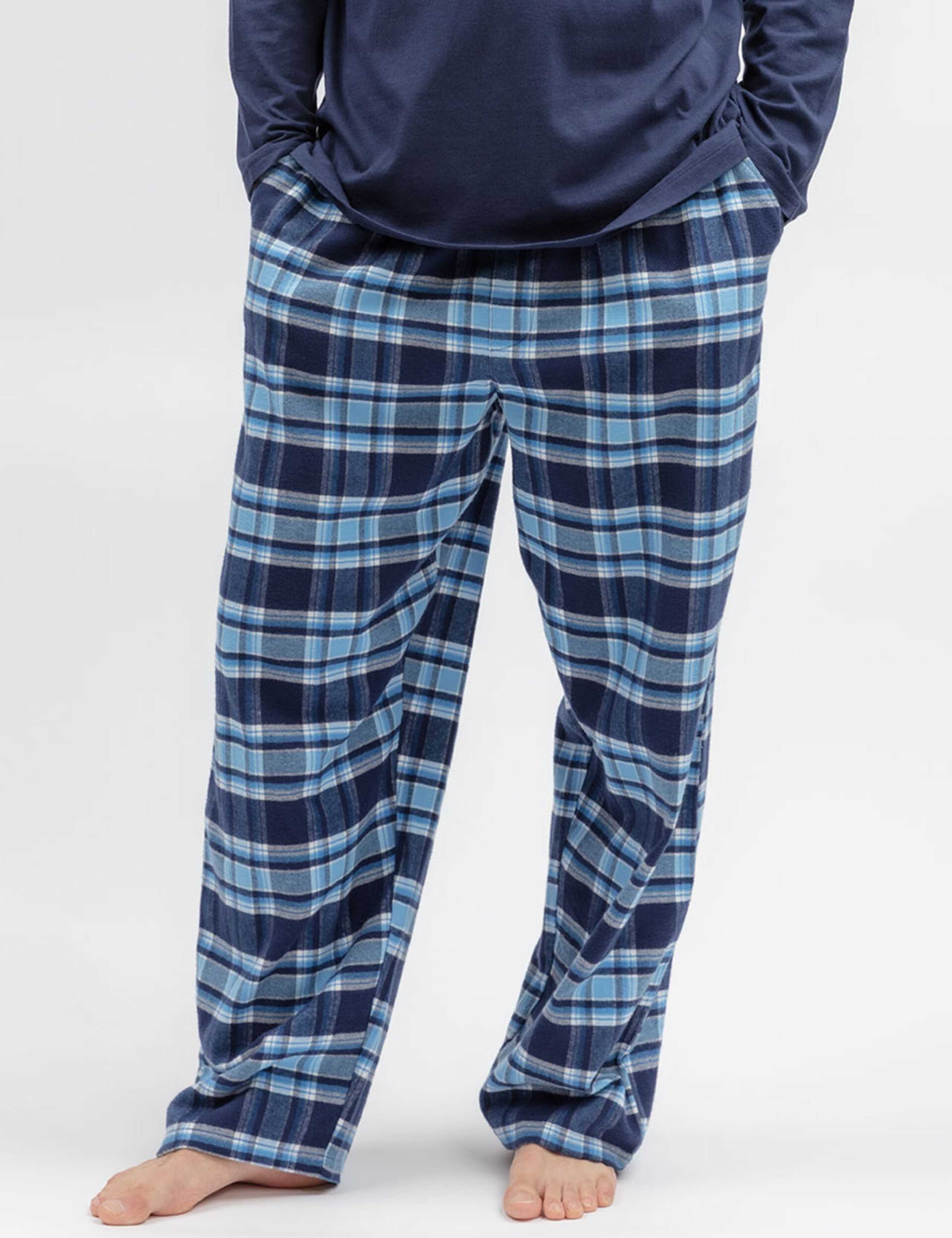 Brushed Cotton Checked Family Christmas Pyjama Bottoms