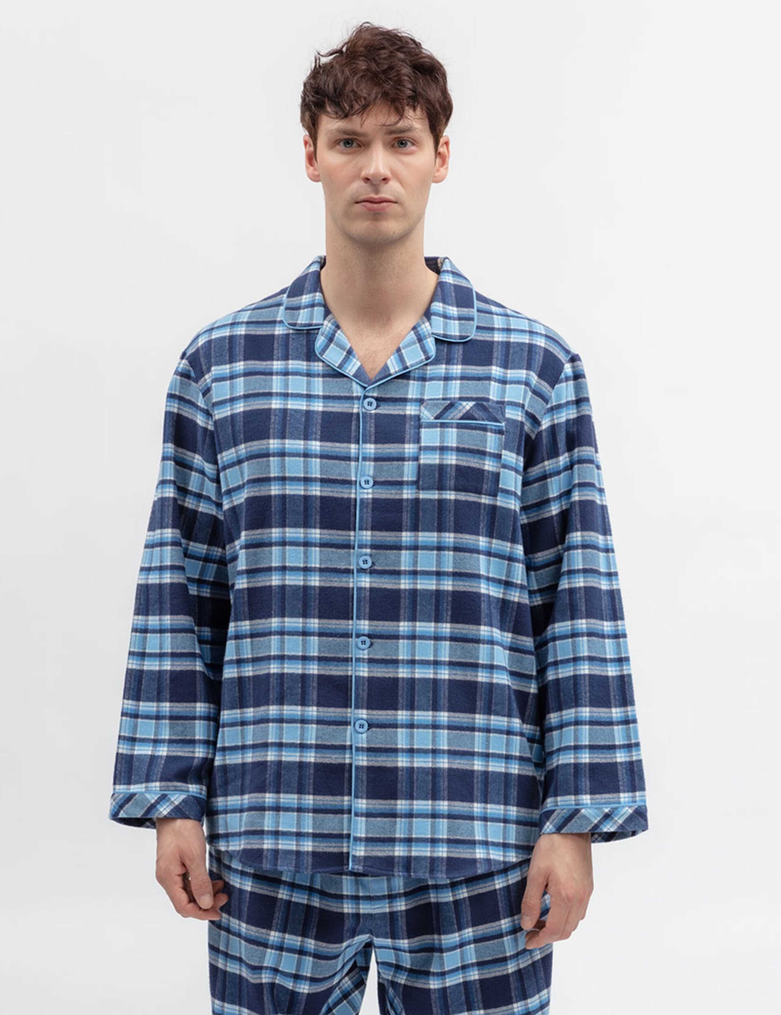 Brushed Cotton Checked Family Christmas Pyjama Top