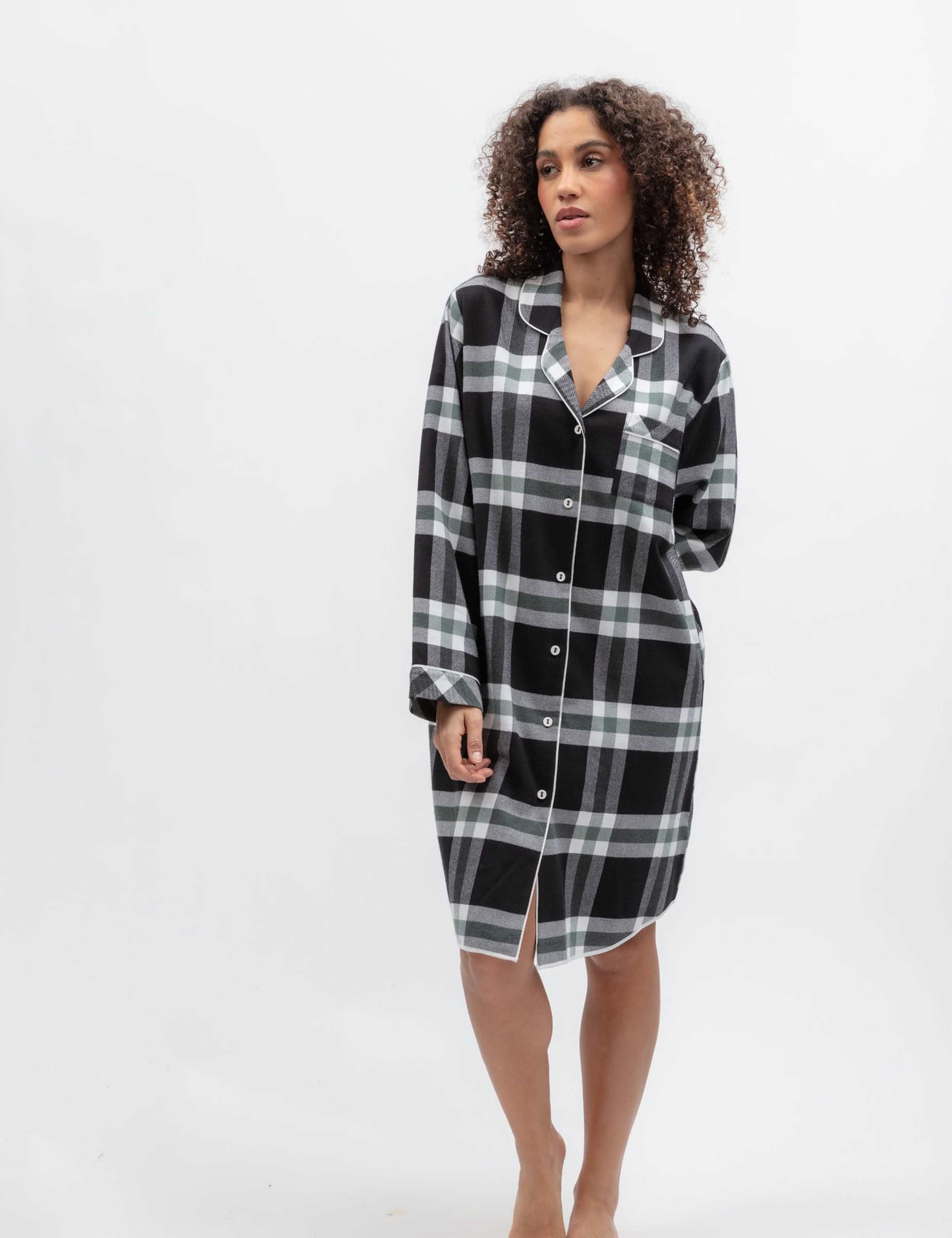 Pure Cotton Checked Nightshirt