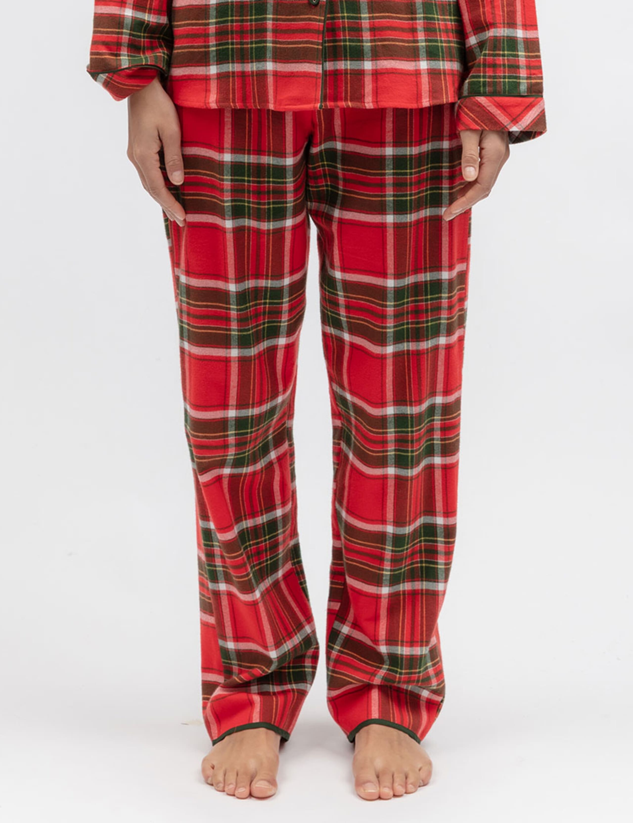 Pure Cotton Checked Family Christmas Pyjama Bottoms