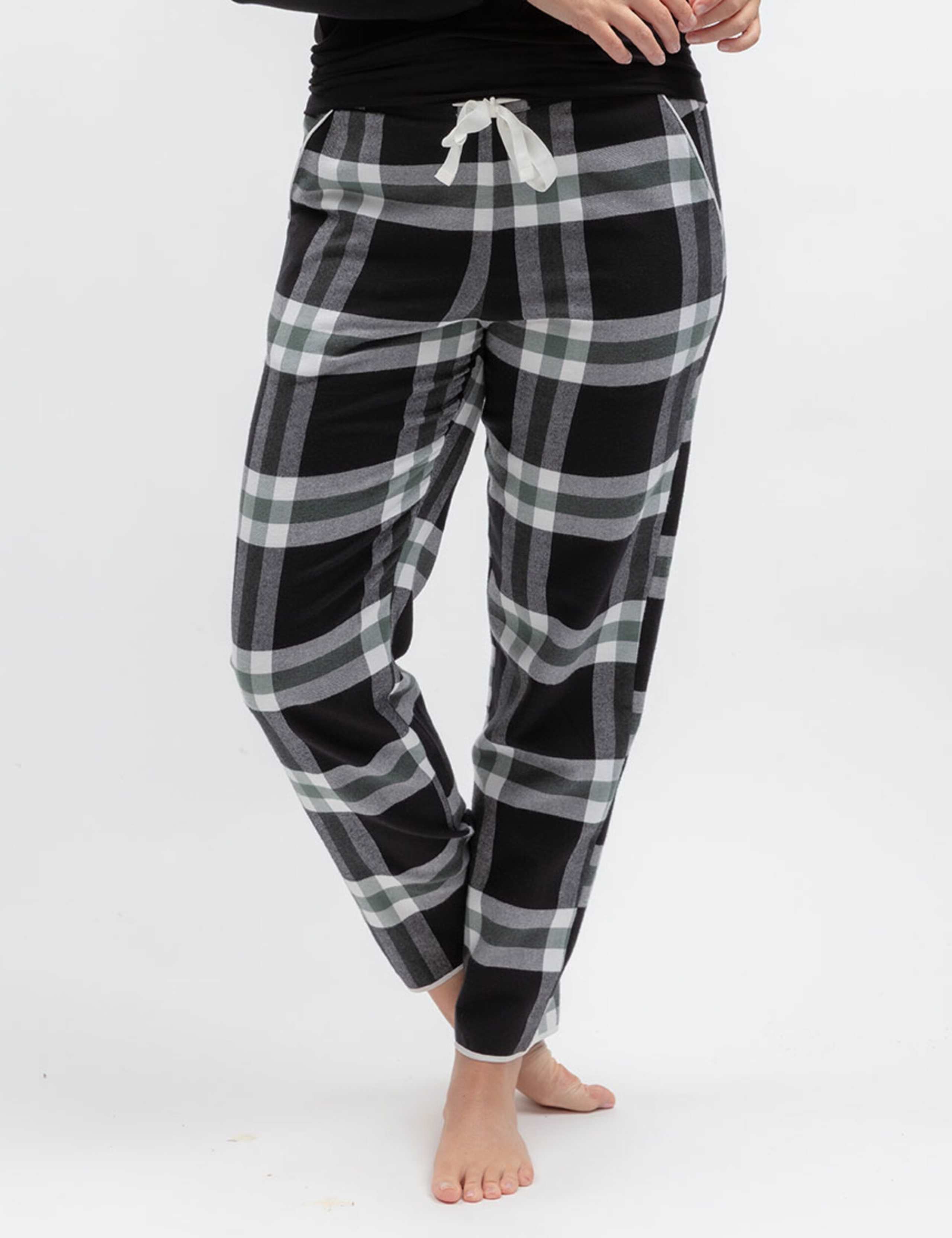 Pure Cotton Checked Pyjama Bottoms