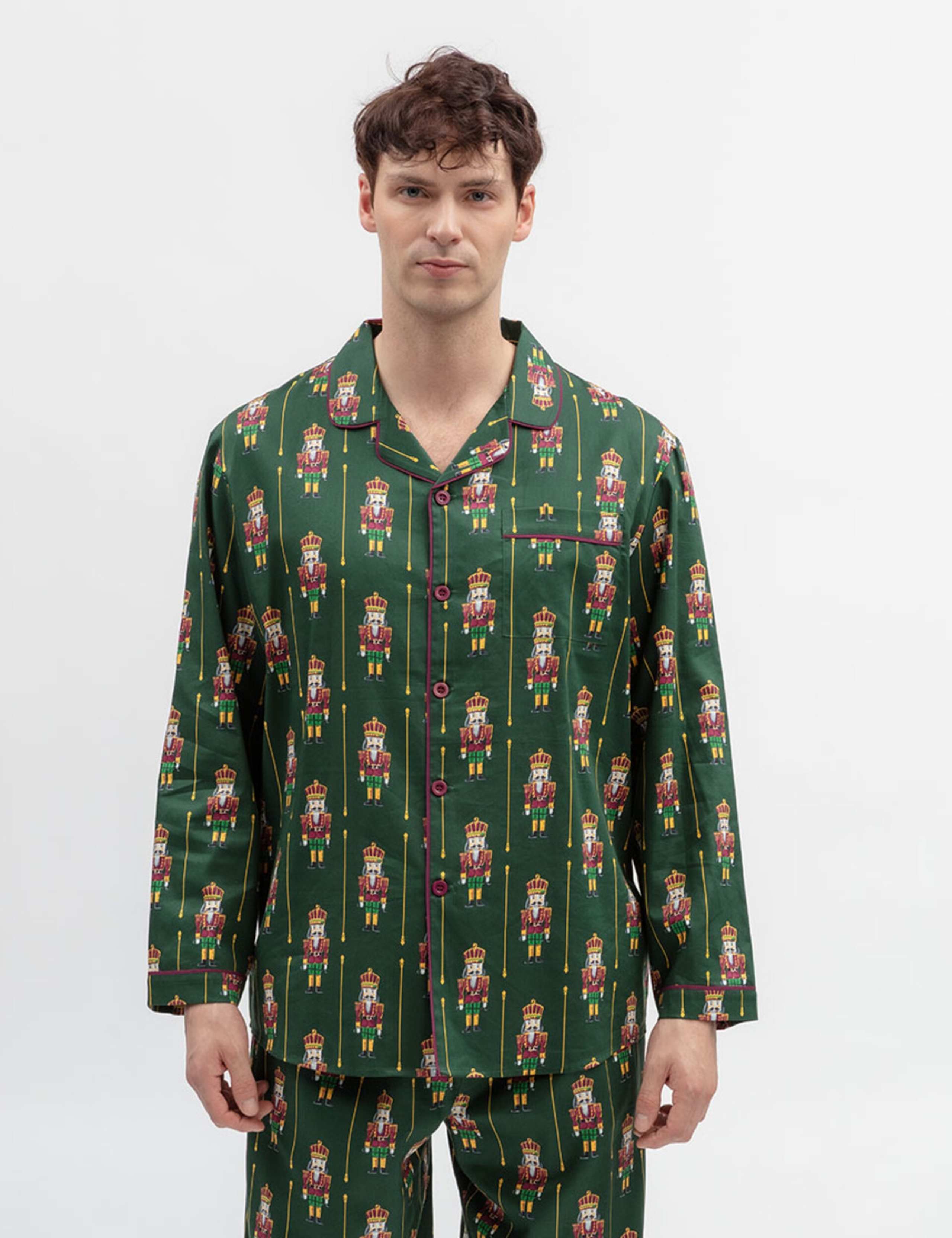 Cotton Modal Nutcracker Print Pyjama Top
