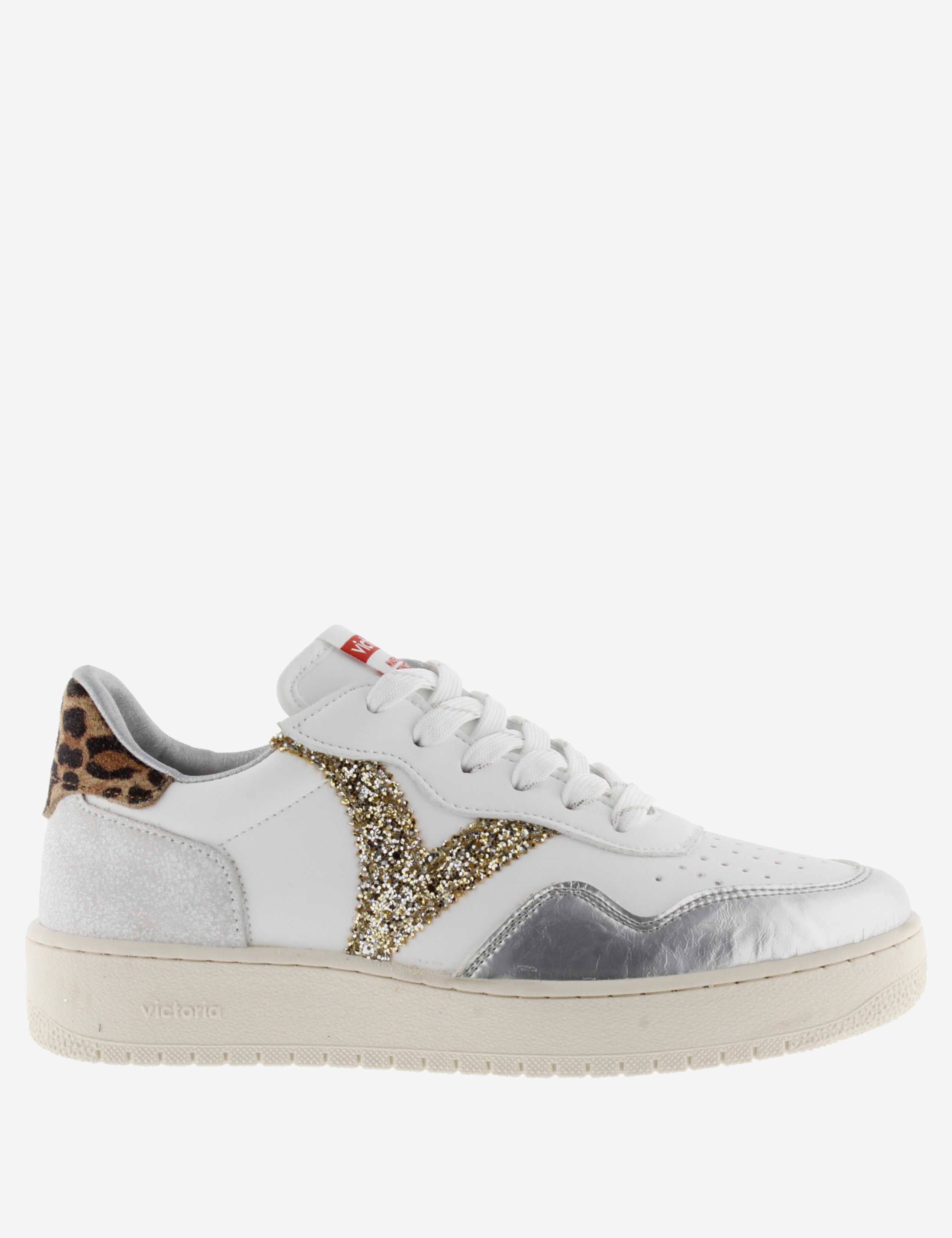 Madrid Leopard Leather Lace-Up Trainers