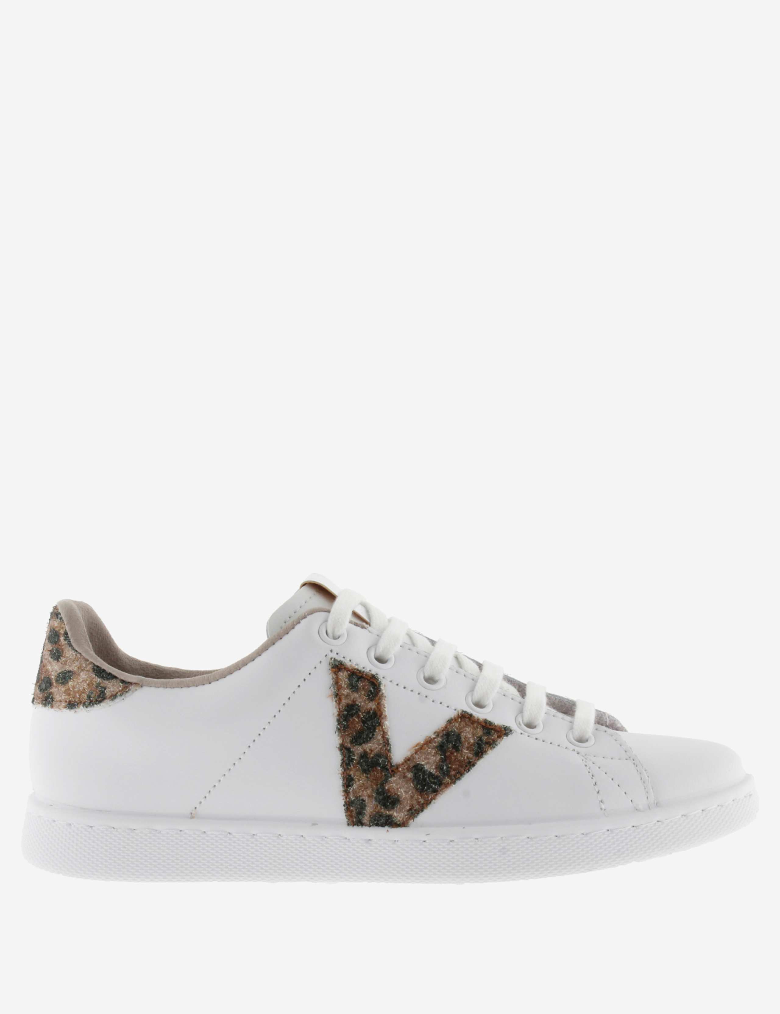 Tenis Glitter Leather Lace-Up Trainers