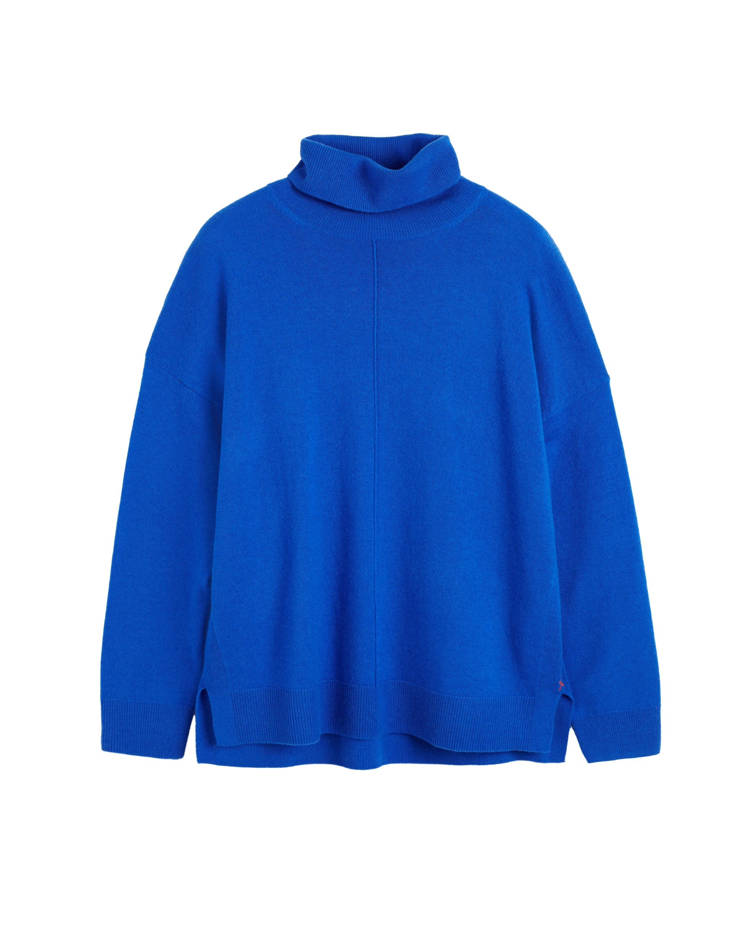 Wool Rich with Cashmere Roll Neck Relaxed Jumper
