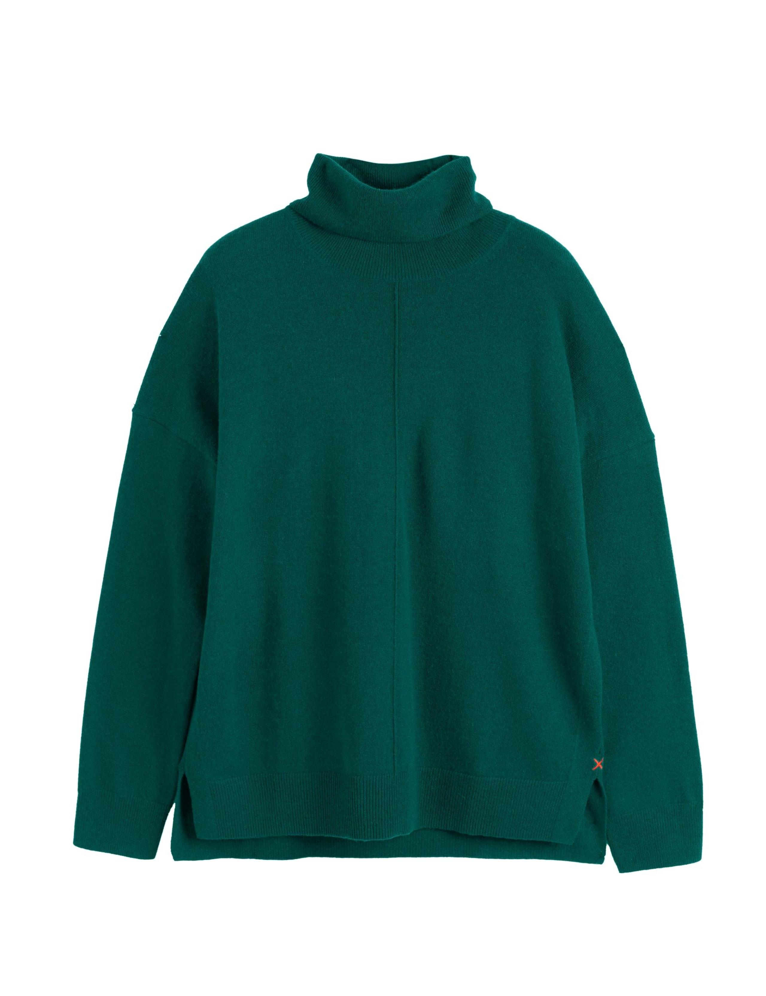 Wool Rich with Cashmere Roll Neck Relaxed Jumper