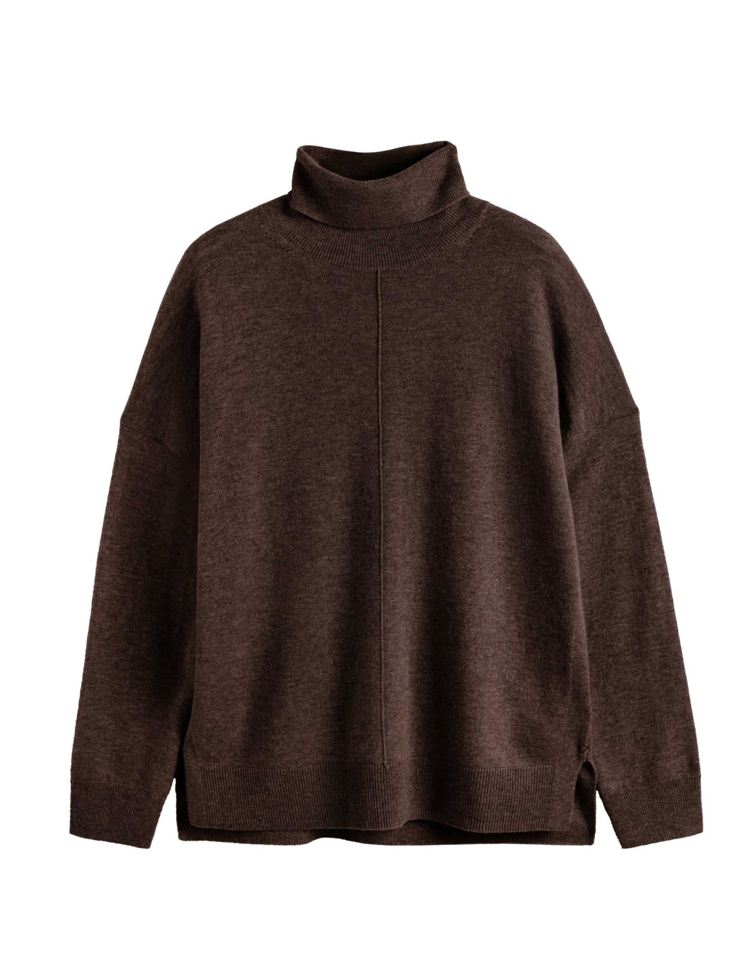 Wool Rich with Cashmere Roll Neck Relaxed Jumper