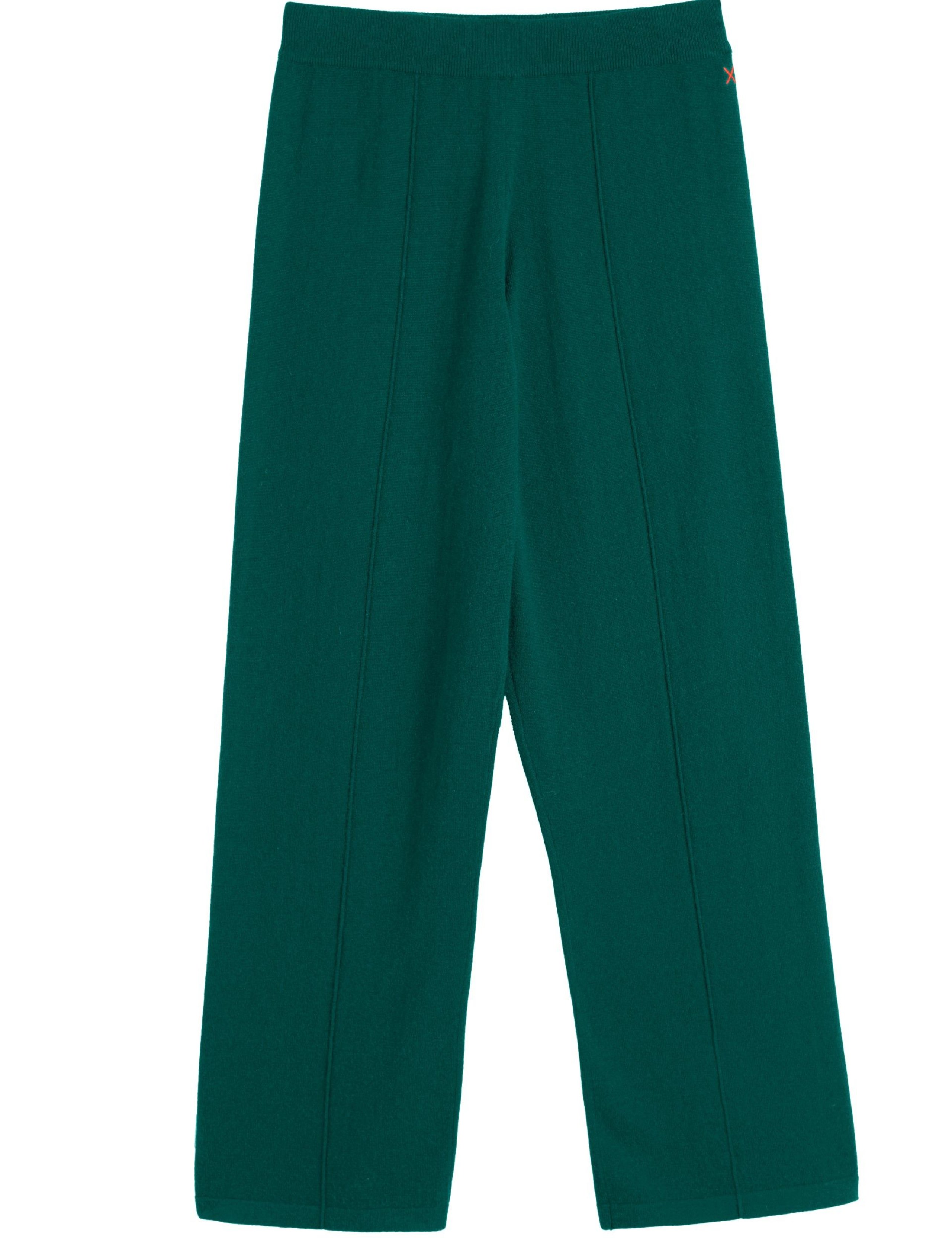 Wool Rich Wide Leg Relaxed Joggers with Cashmere