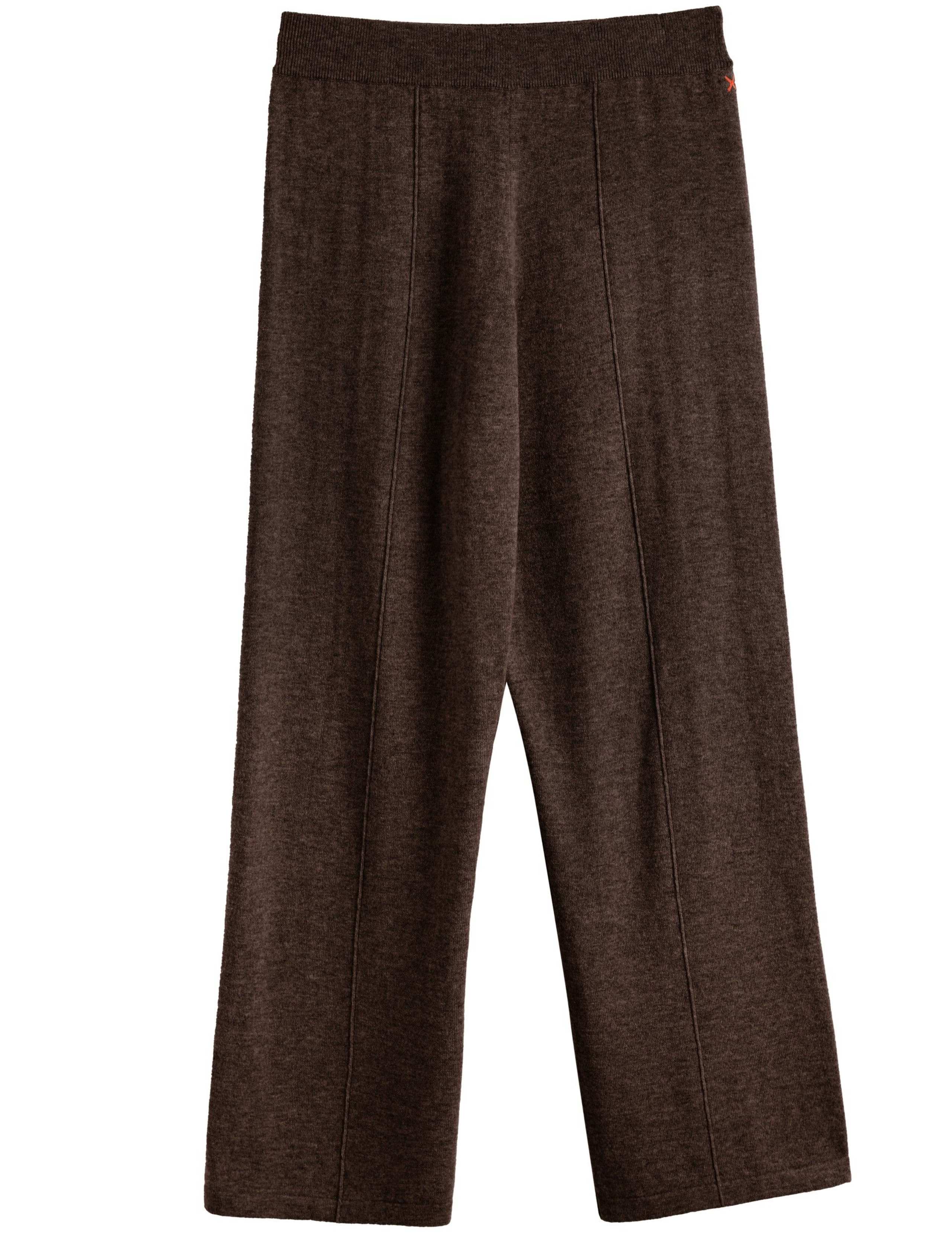 Wool Rich Wide Leg Relaxed Joggers with Cashmere
