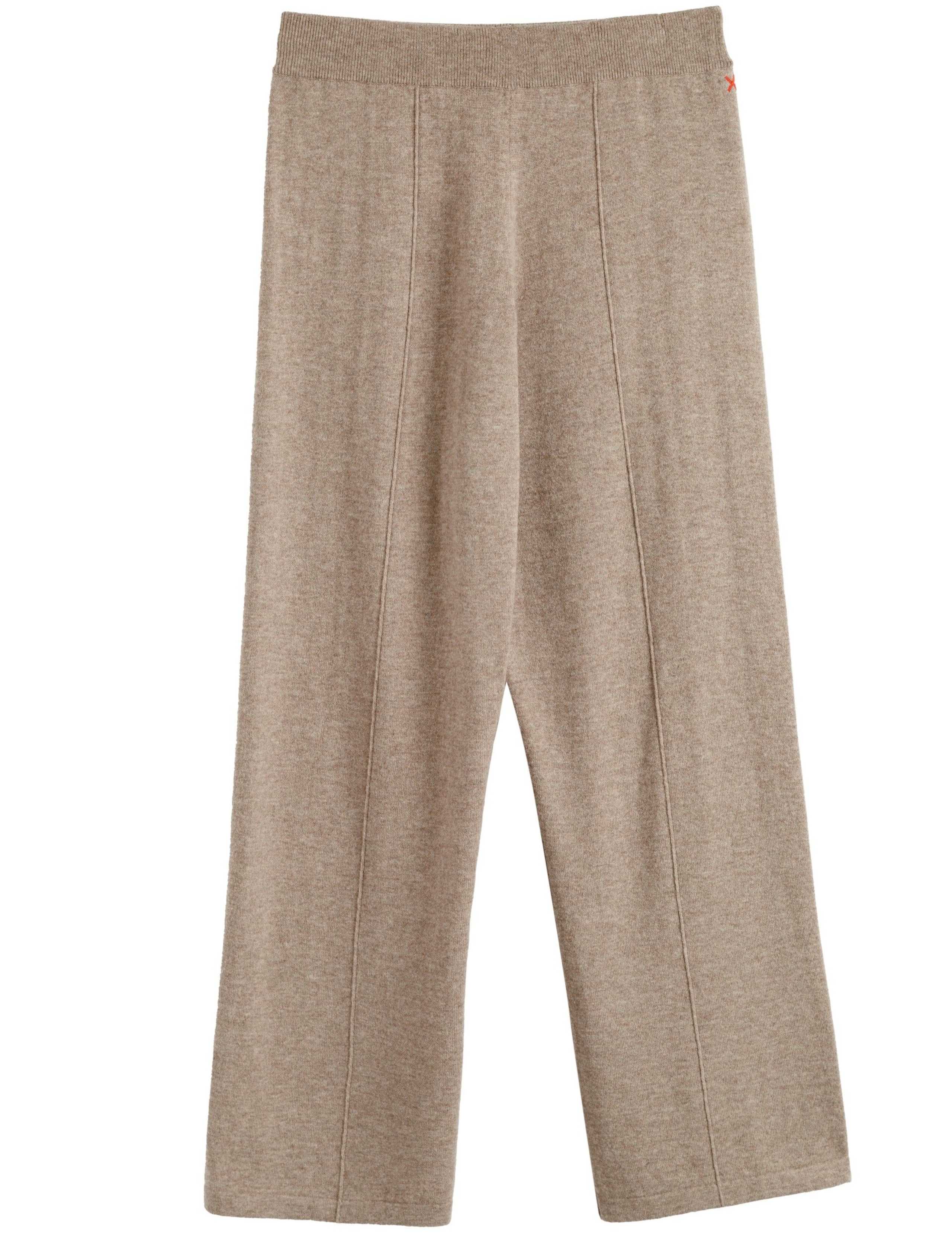 Wool Rich Wide Leg Relaxed Joggers with Cashmere