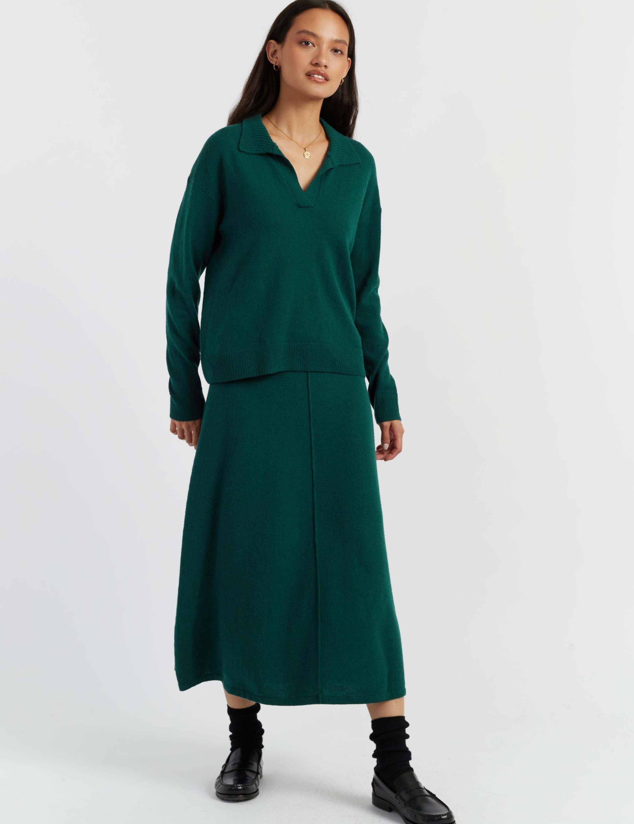 Wool Rich Collared Jumper with Cashmere