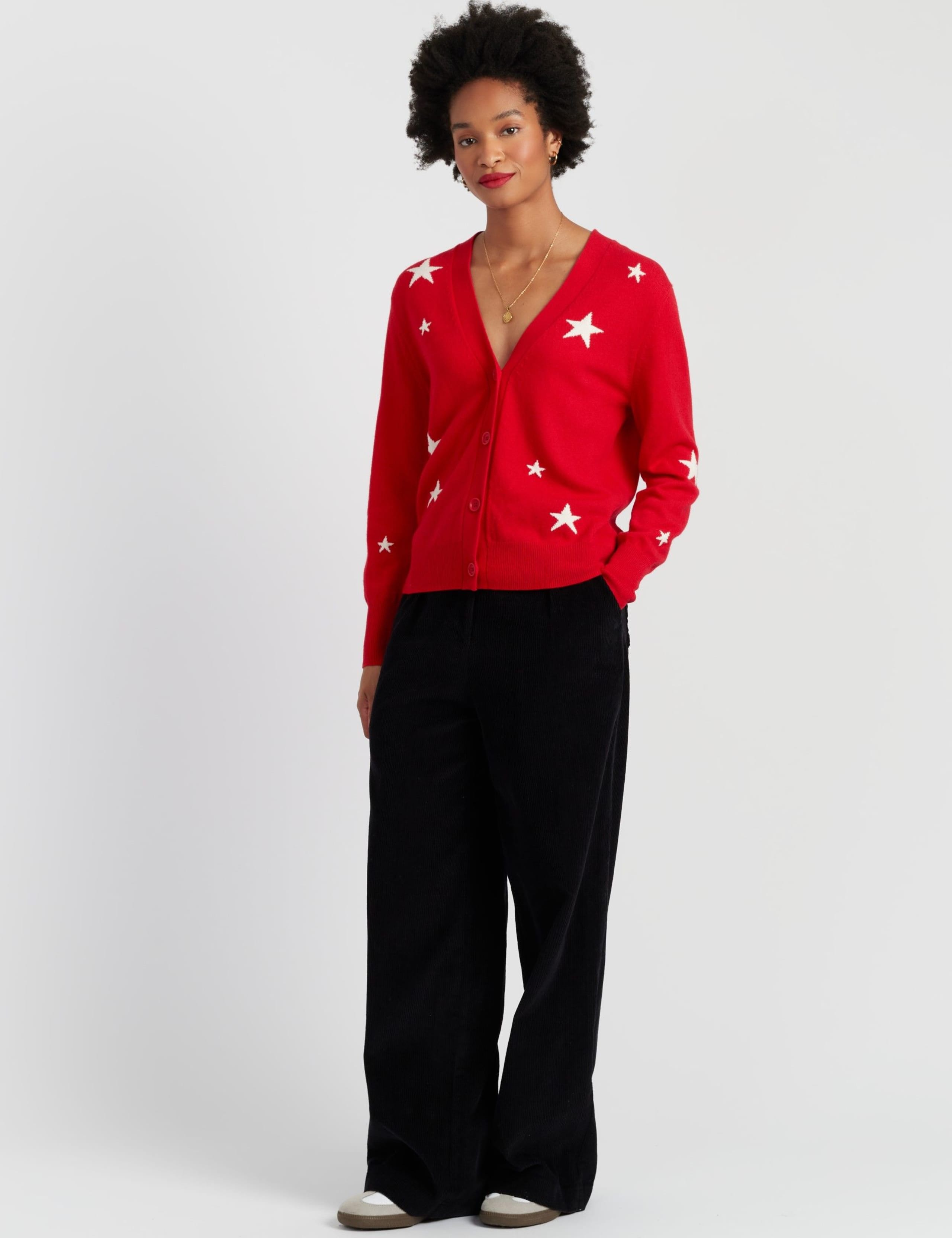 Merino Wool with Cashmere Star Cardigan