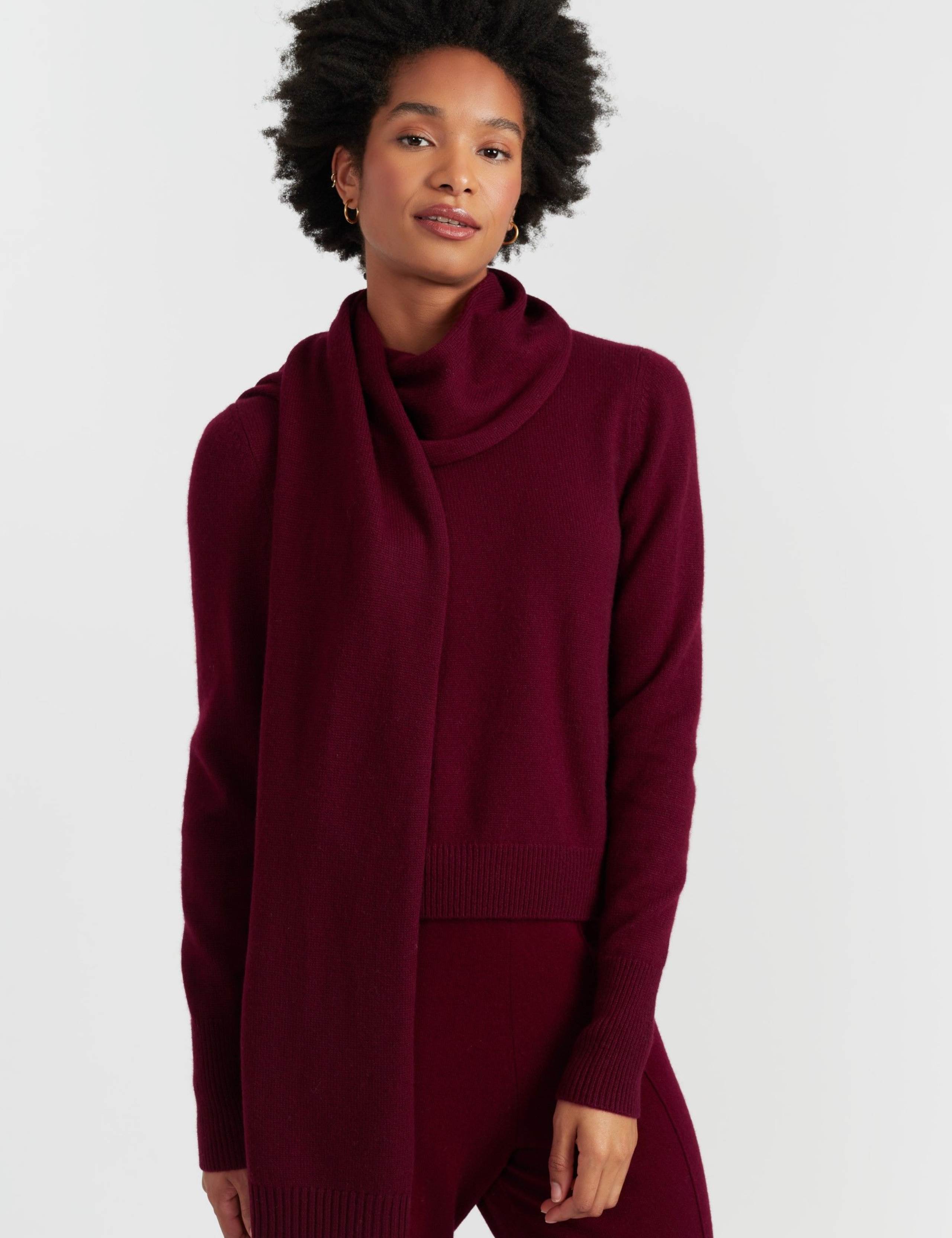 Wool Rich With Cashmere Knitted Scarf