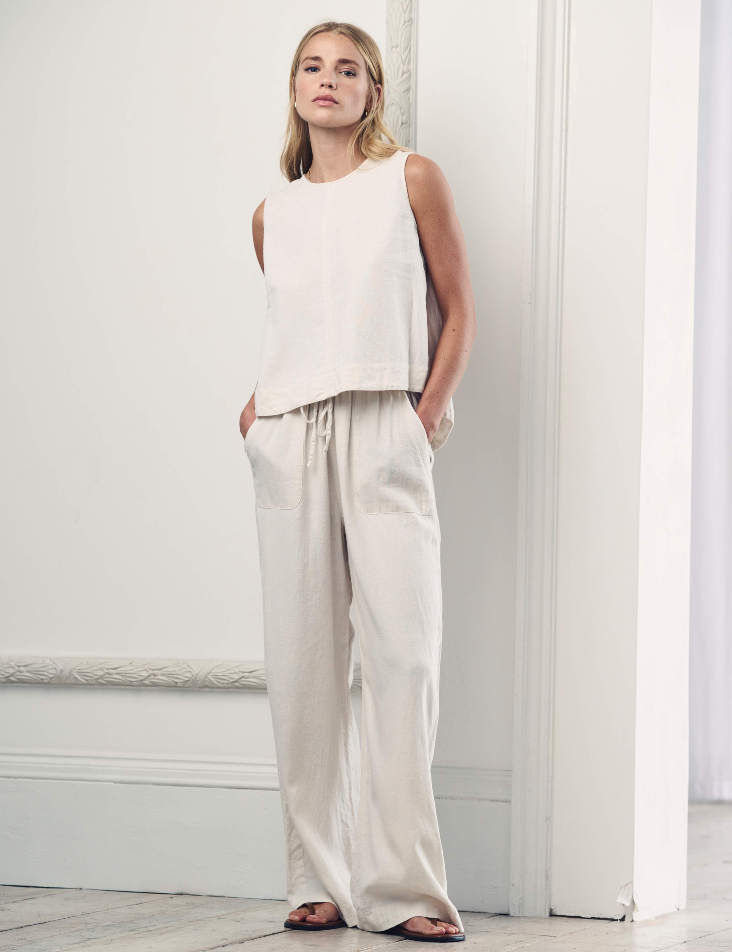 Linen Rich Split Back Vest