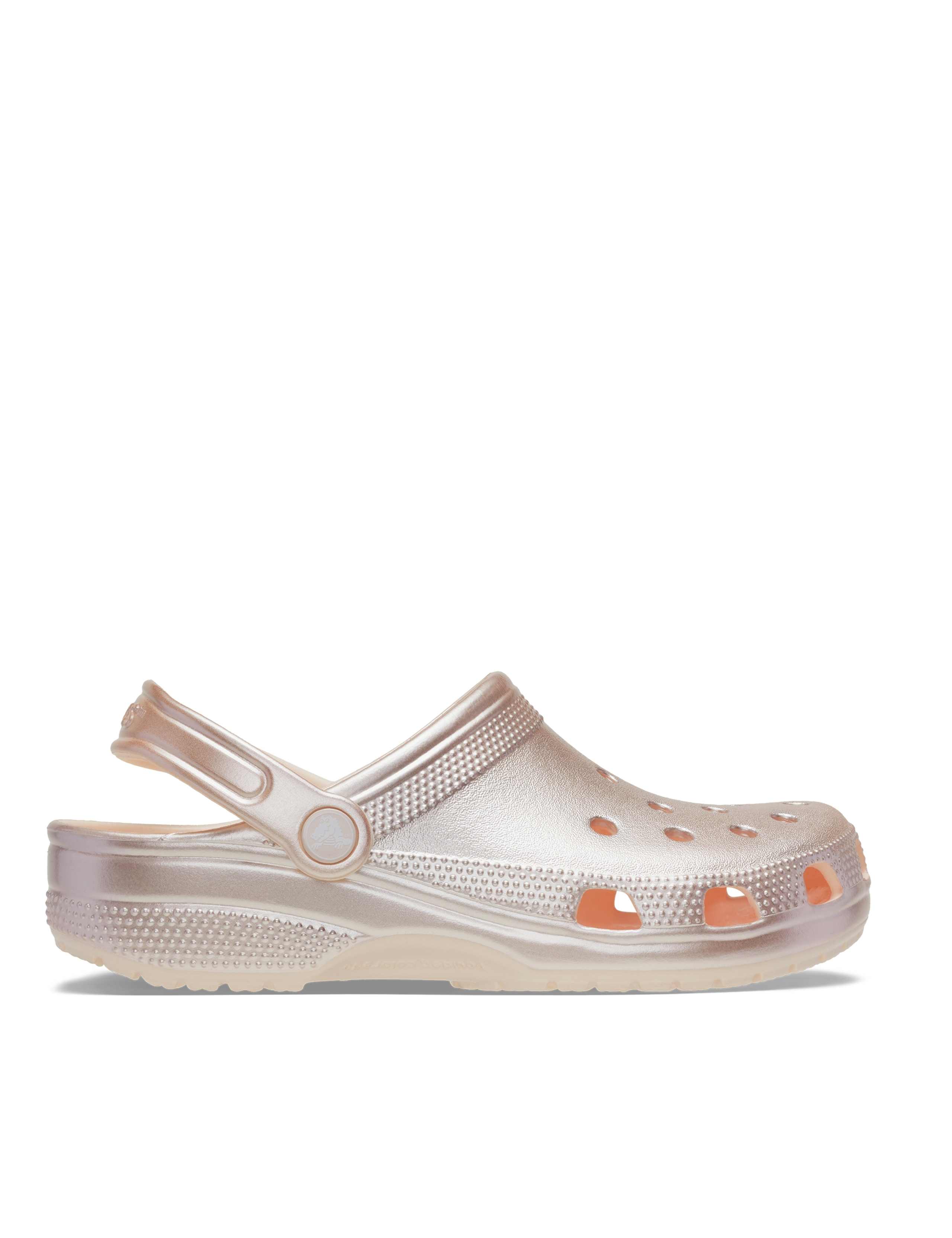 Tinted Metallic Slip On Flat Clogs