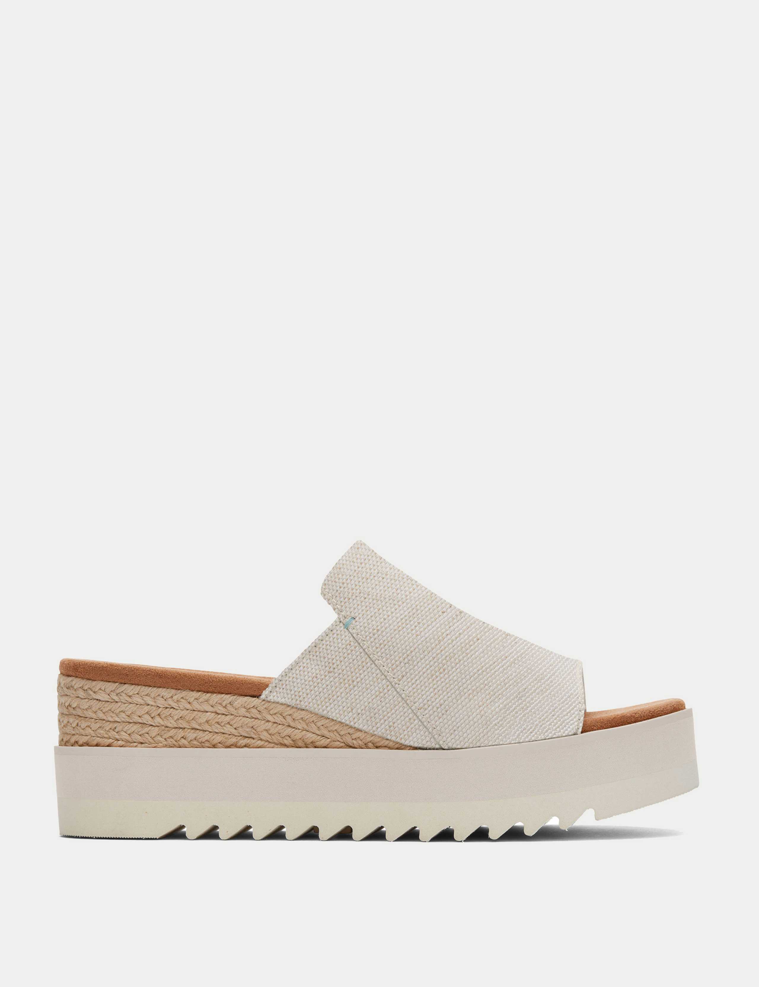Canvas Wedge Mules
