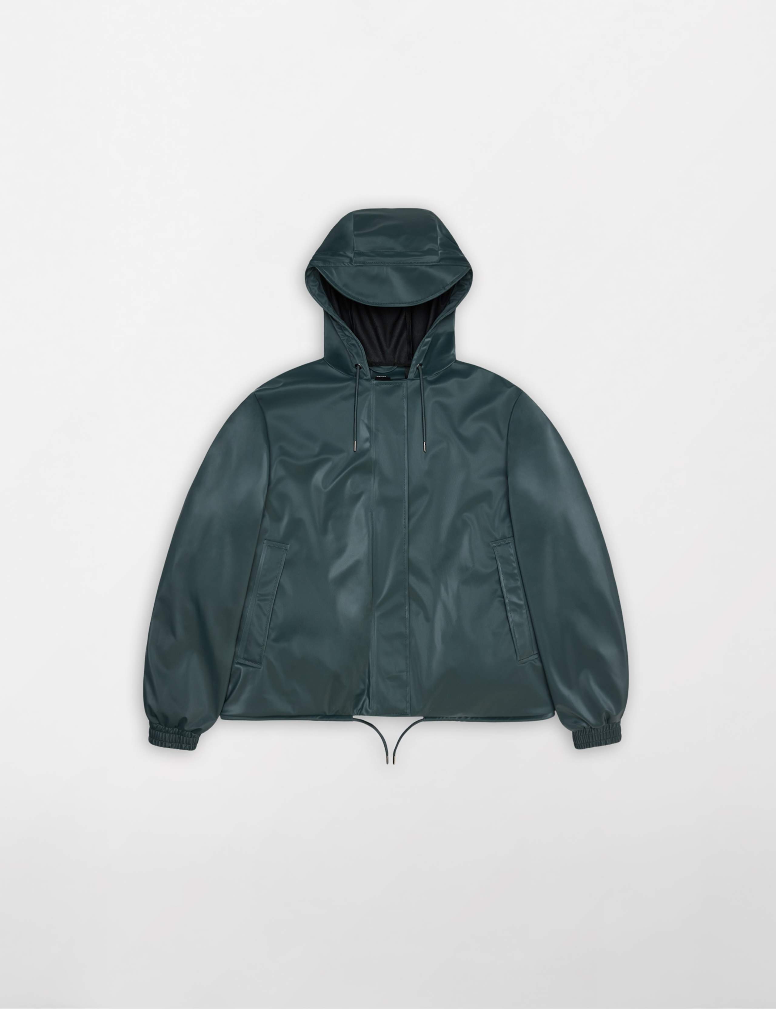 String Waterproof Hooded Cropped Jacket