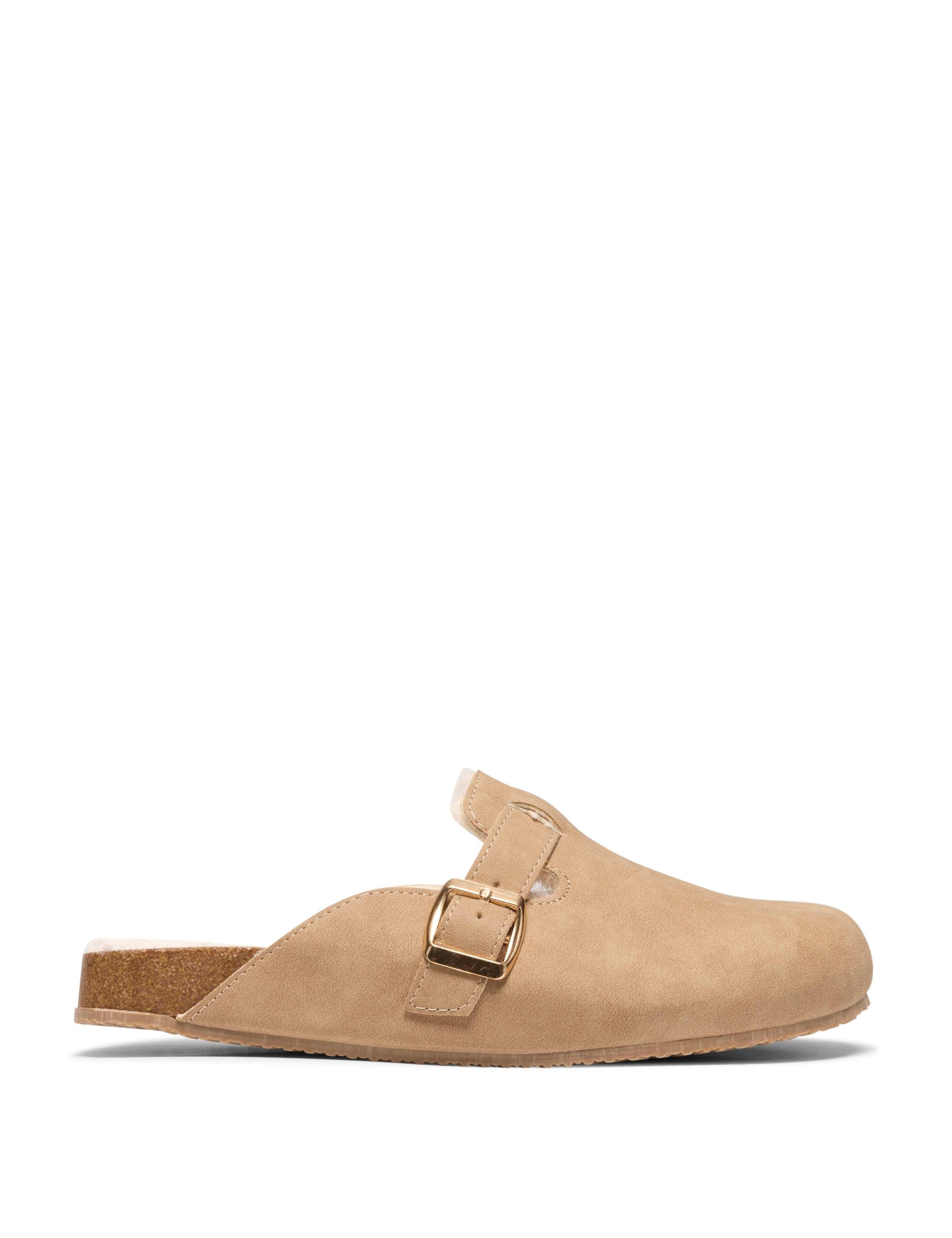 Faux Fur Lined Clog Slippers