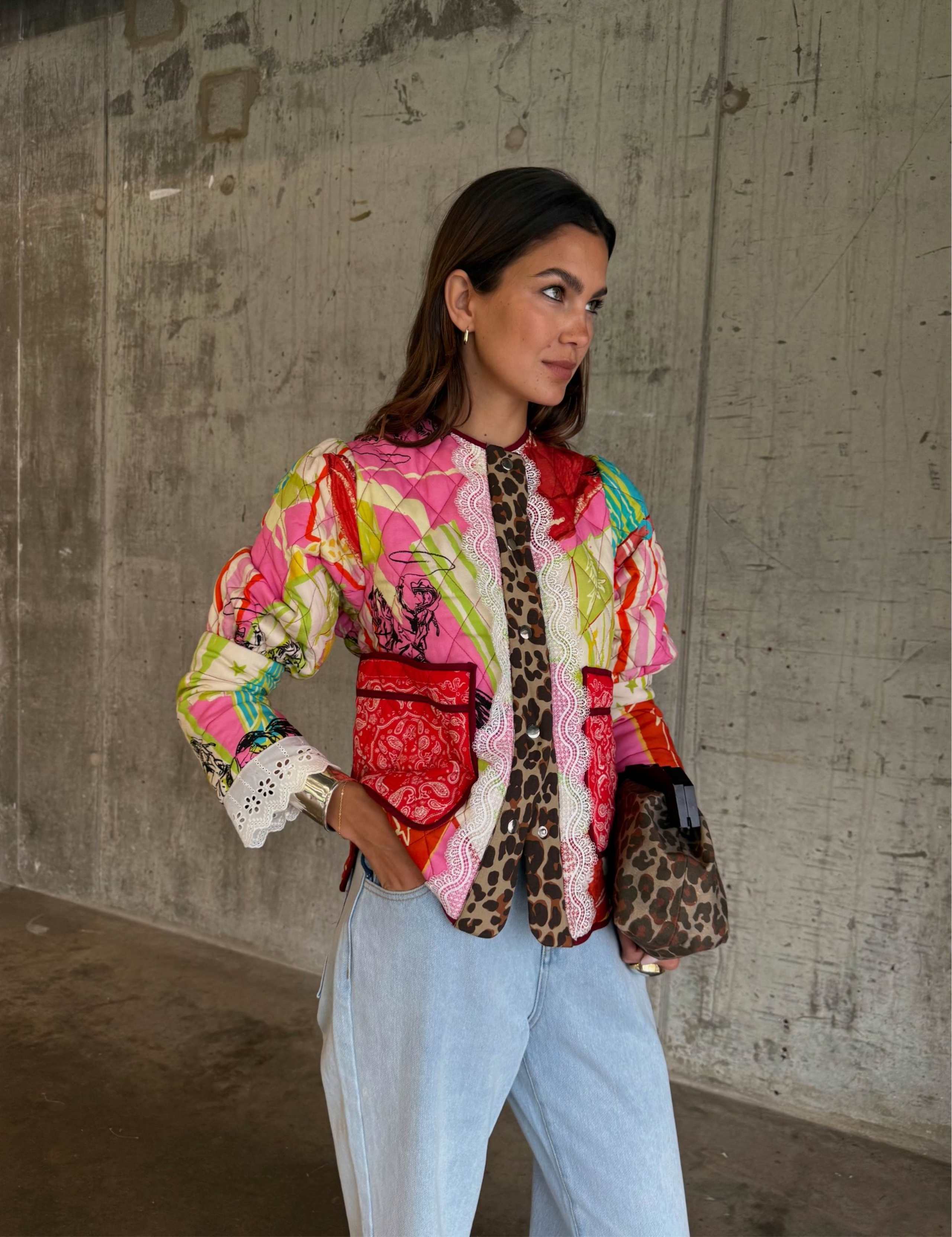 Reversible Patchwork Quilted Jacket