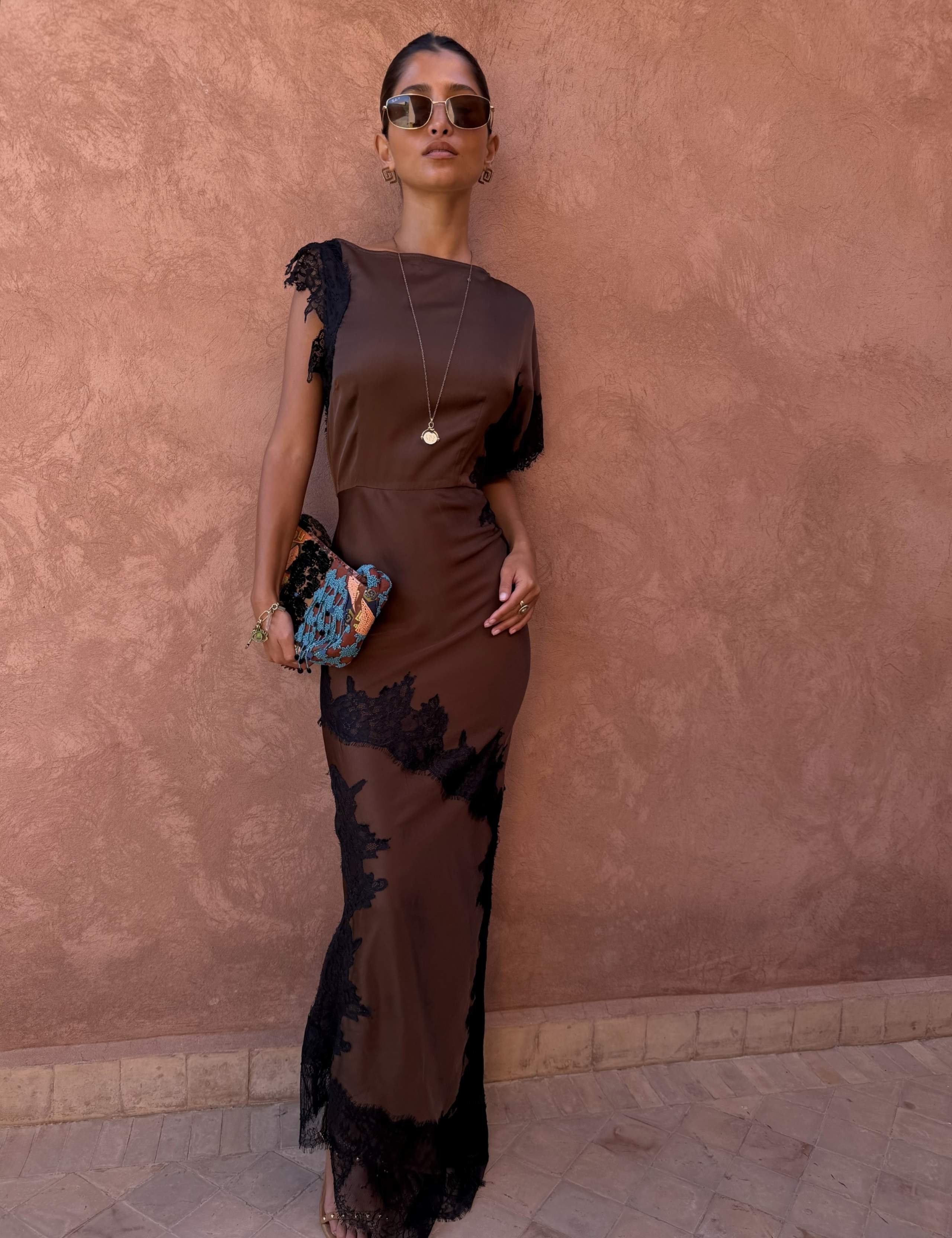 Printed Midi Waisted Dress