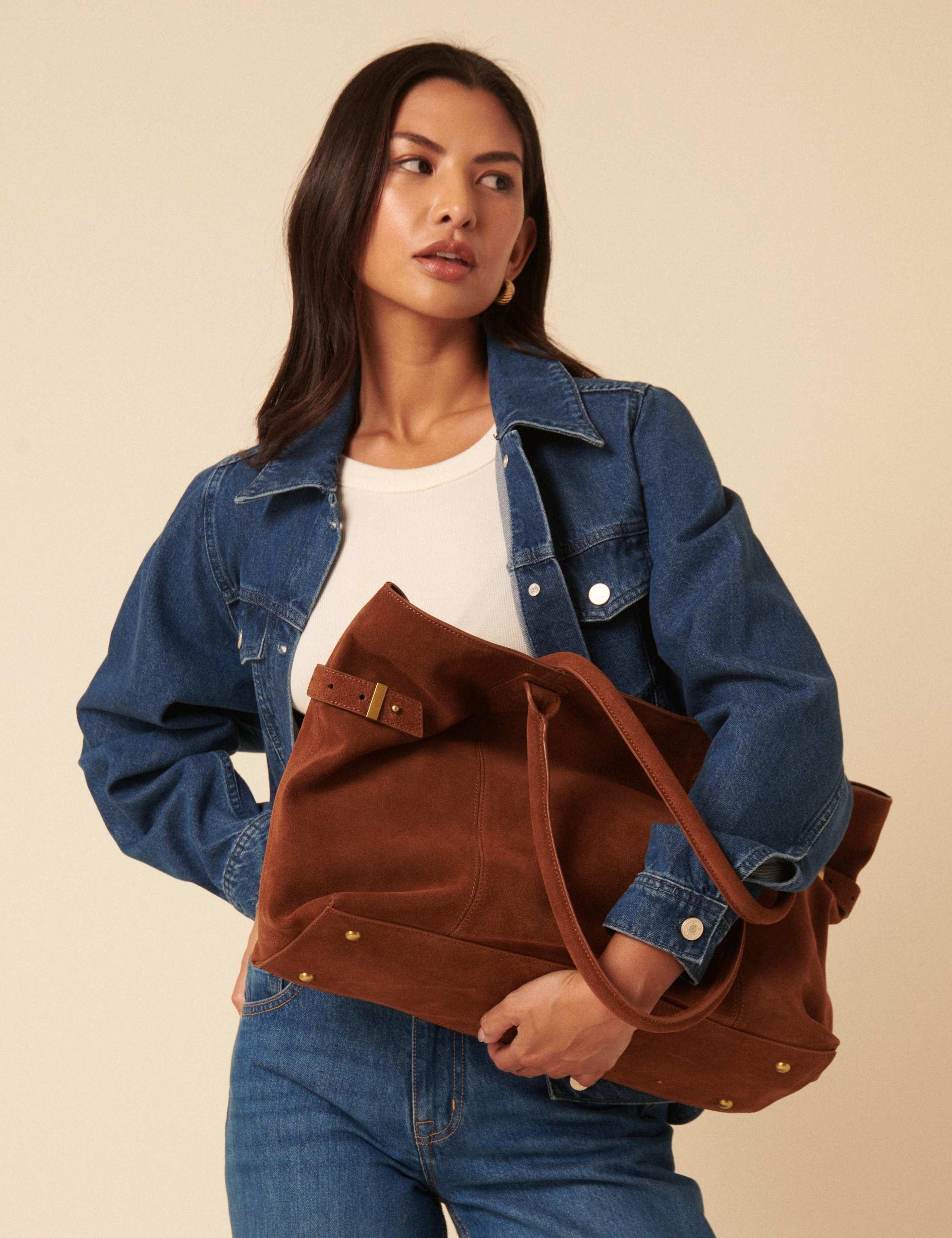 Suede Tote Bag