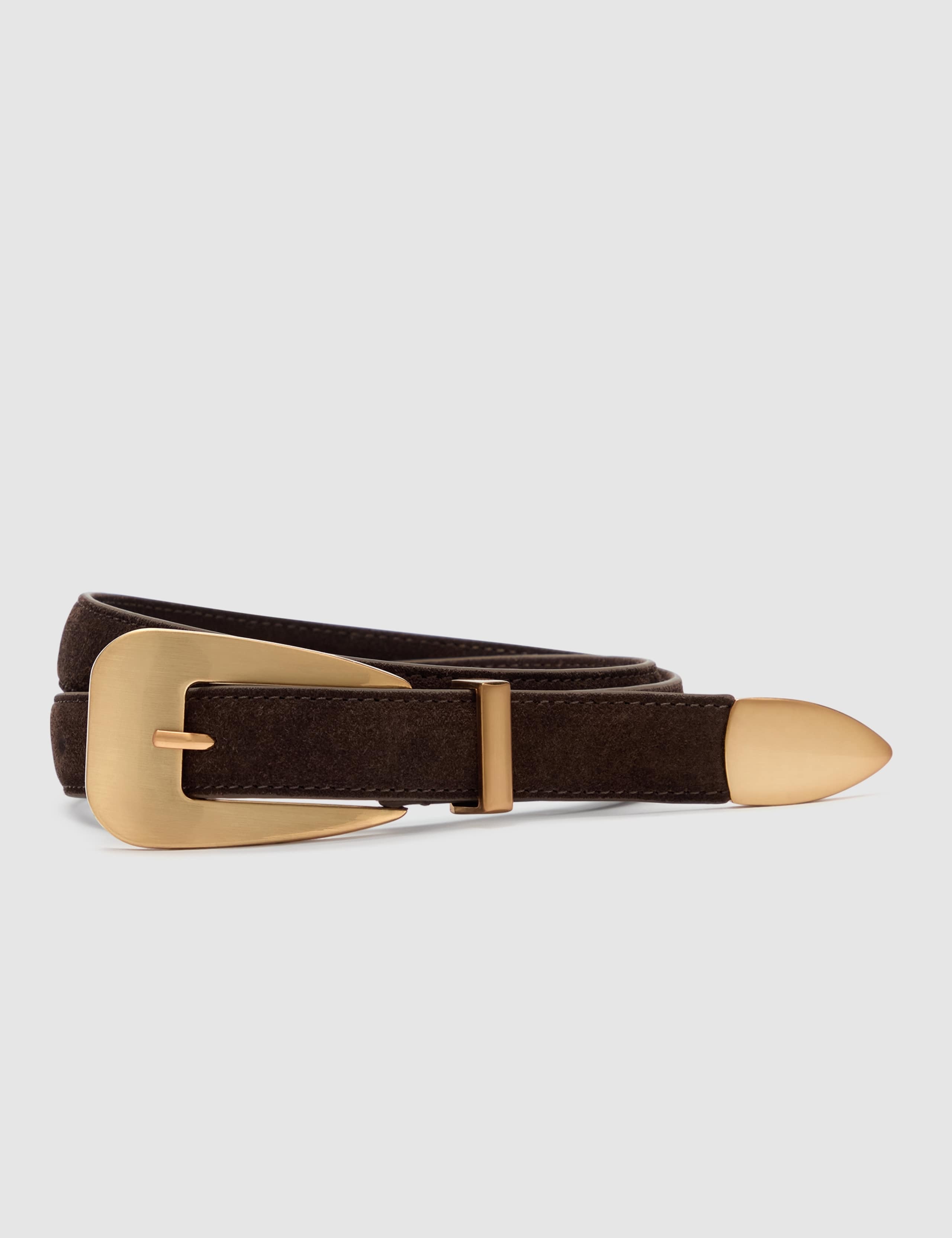 Suede Buckle Waist Belt