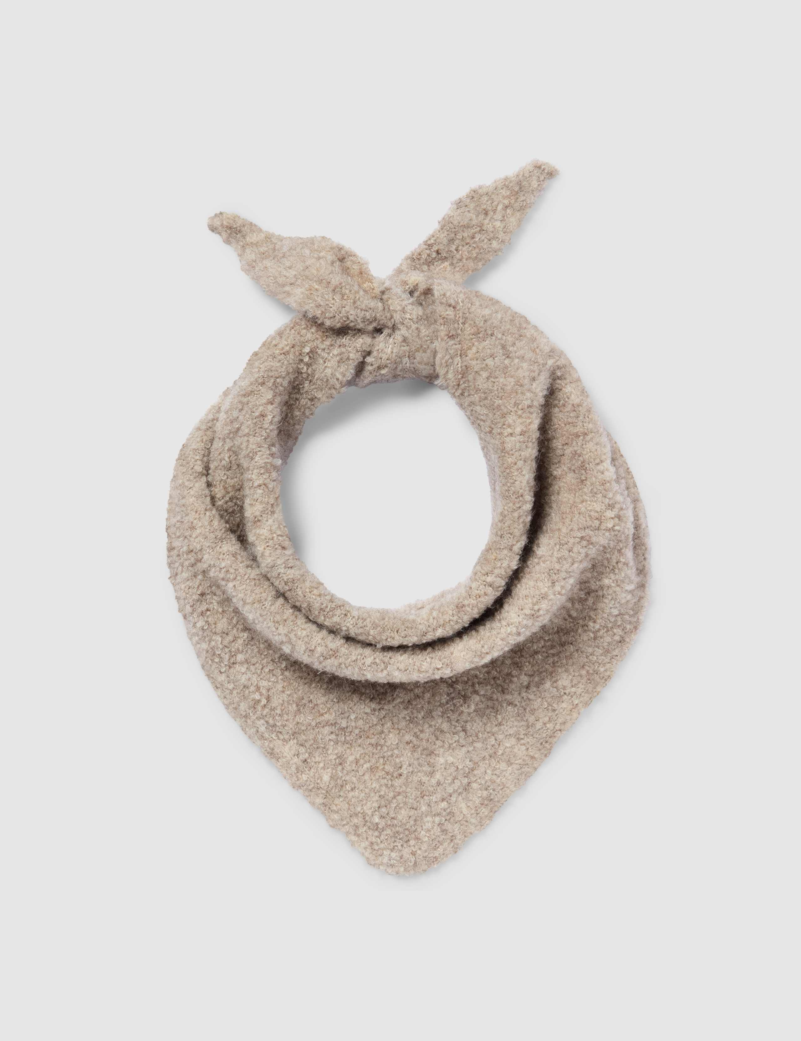 Boucle Triangle Scarf with Wool