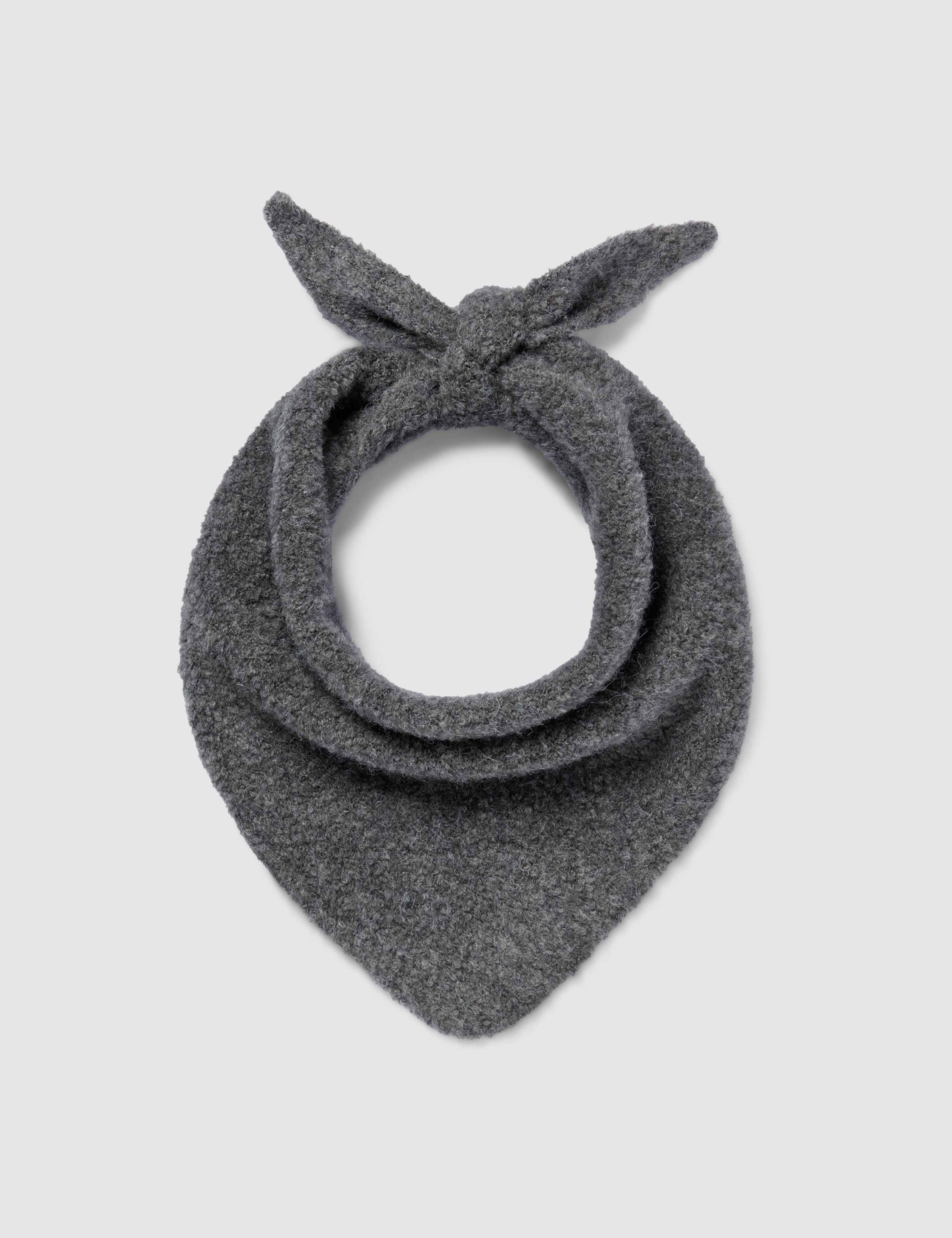 Boucle Triangle Scarf with Wool