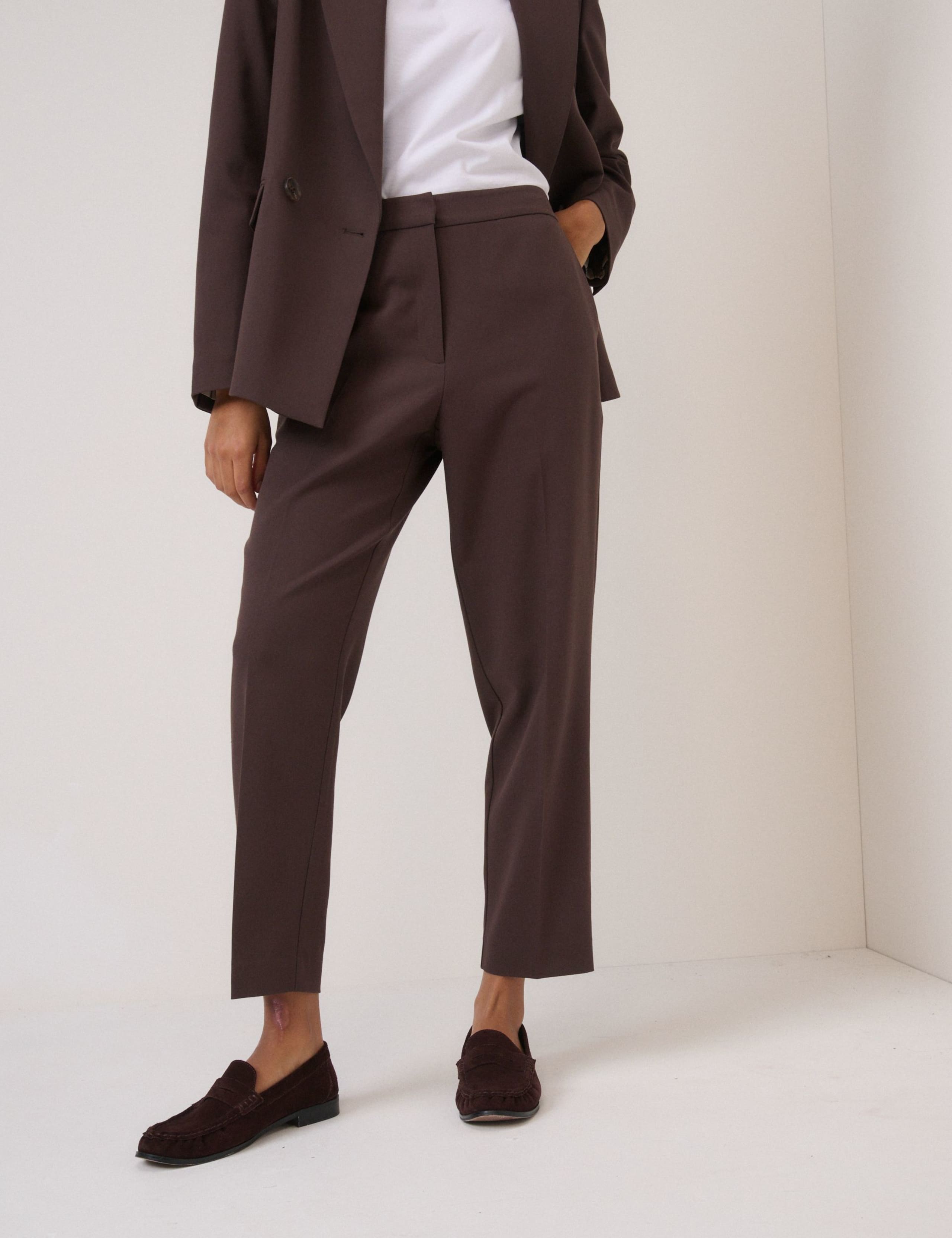 Straight Leg Cigarette Trousers
