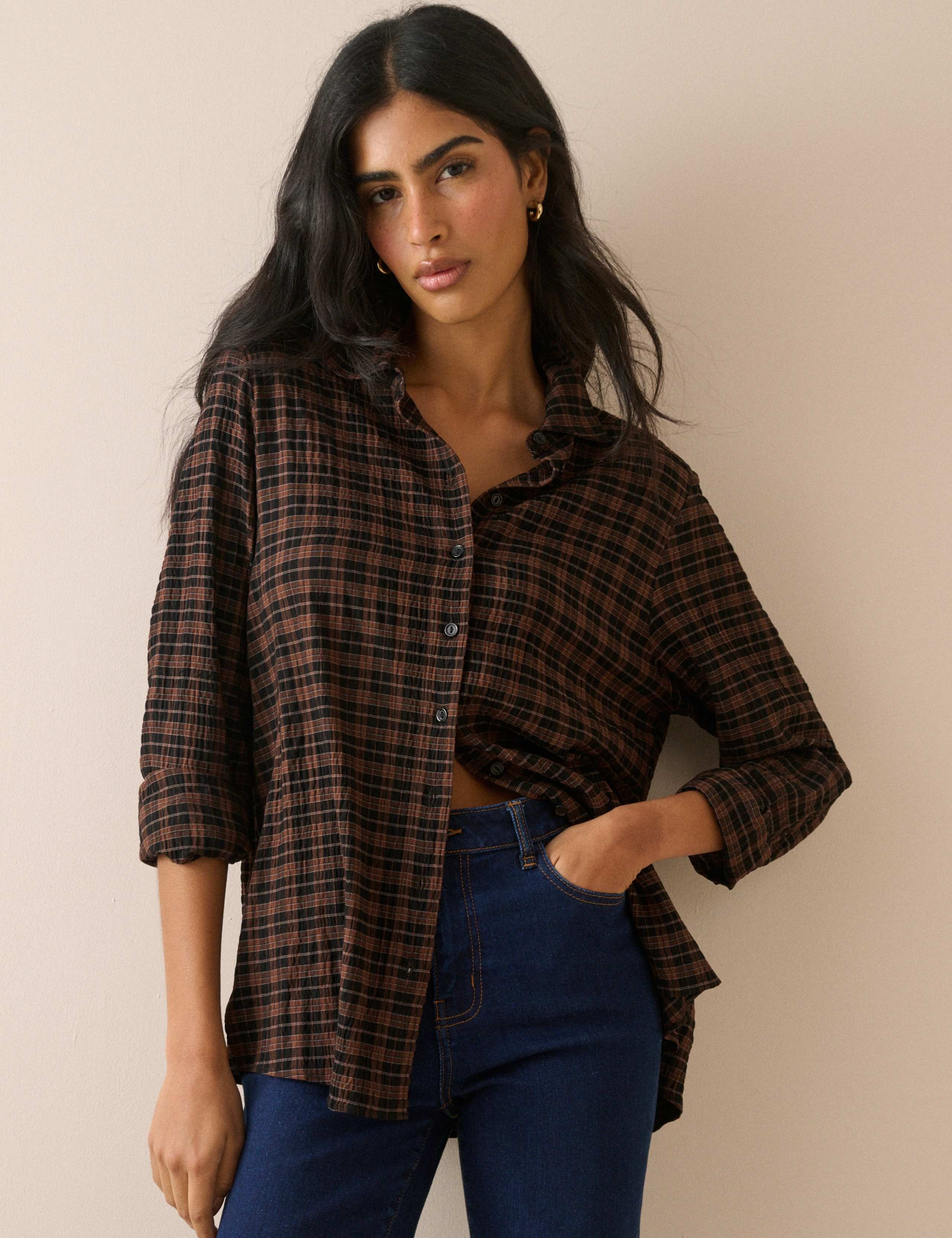 Checked Collared Shirt
