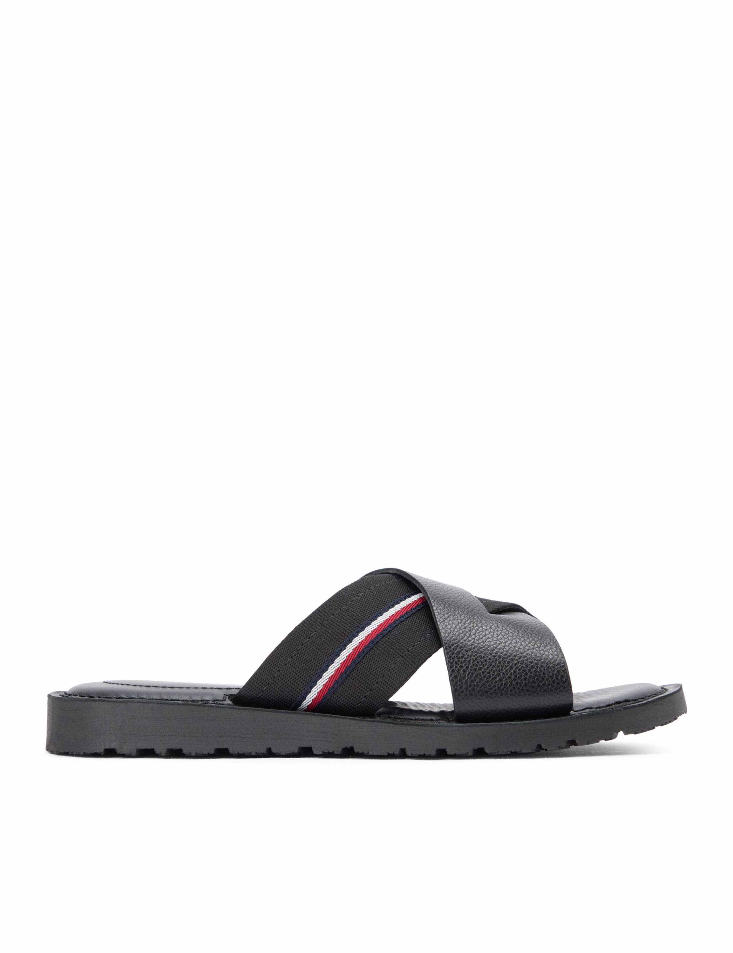 Core Leather Slip On Sandals