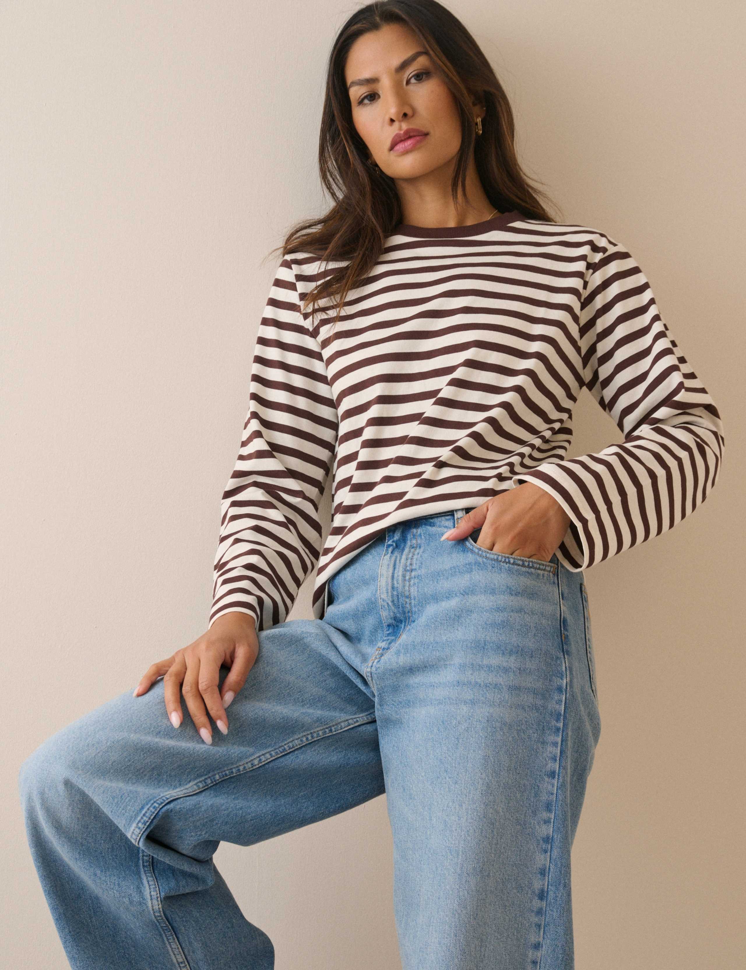 Pure Cotton Striped Relaxed Top