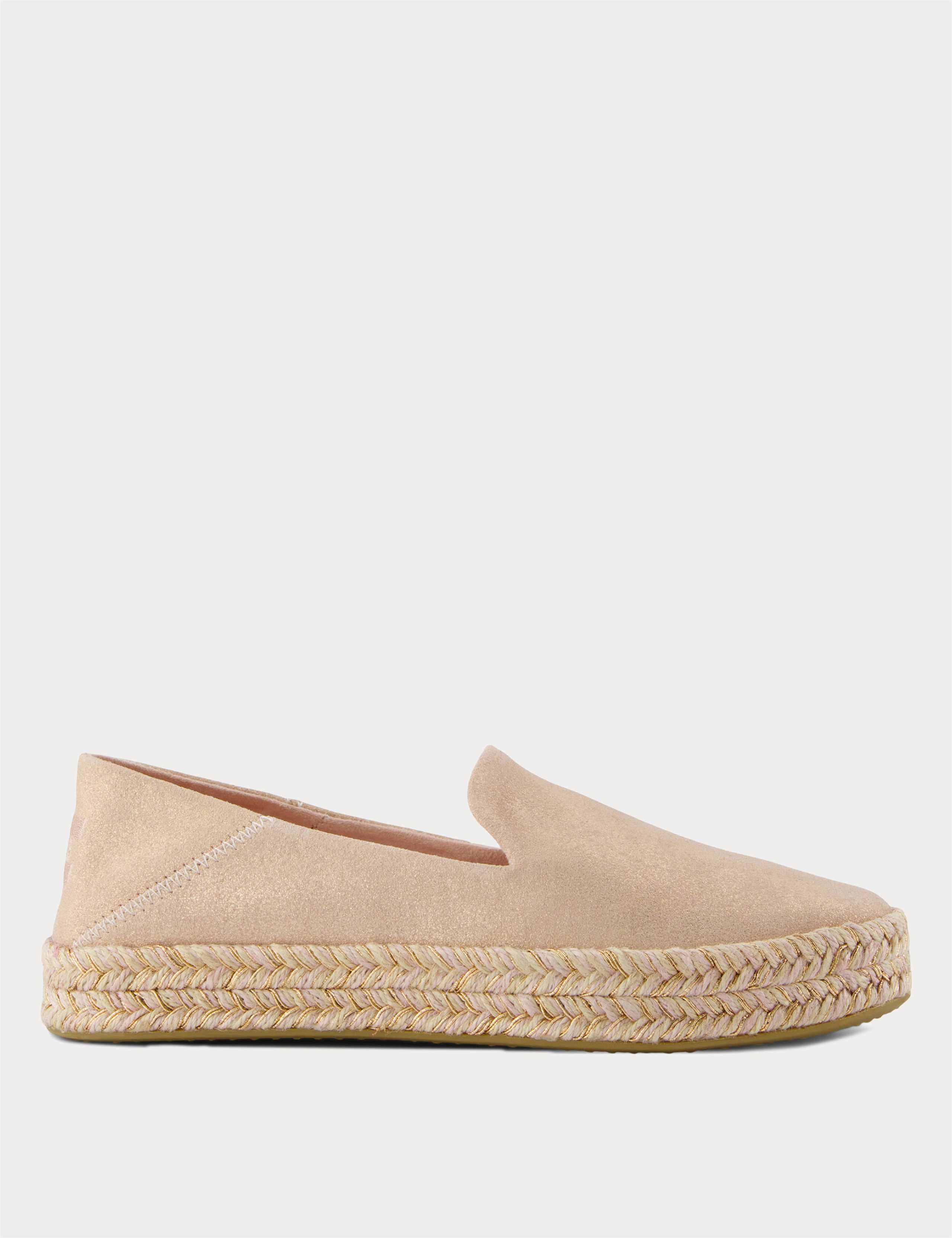 Leather Flat Espadrilles