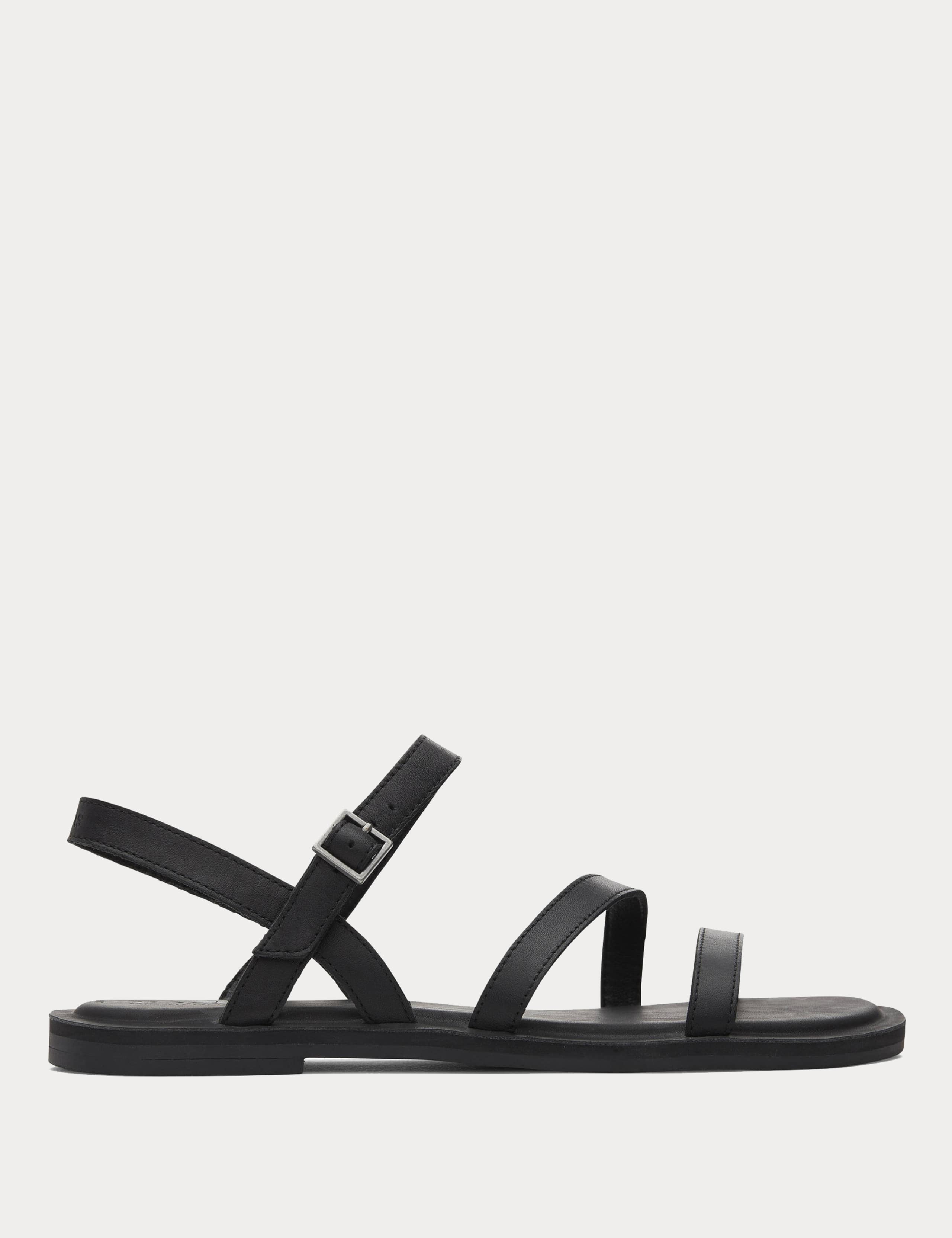 Leather Strappy Flat Sandals