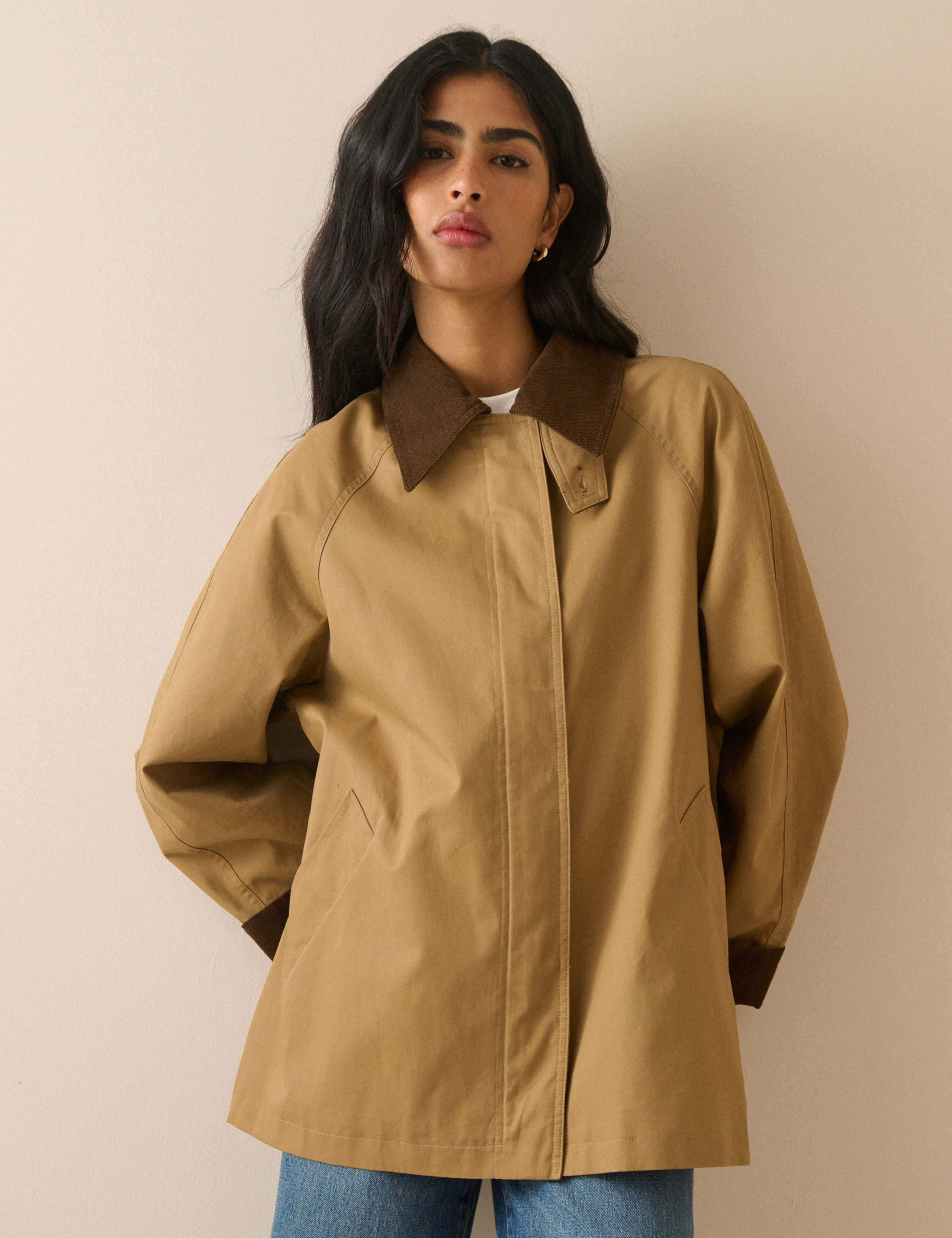 Pure Cotton Collared Jacket
