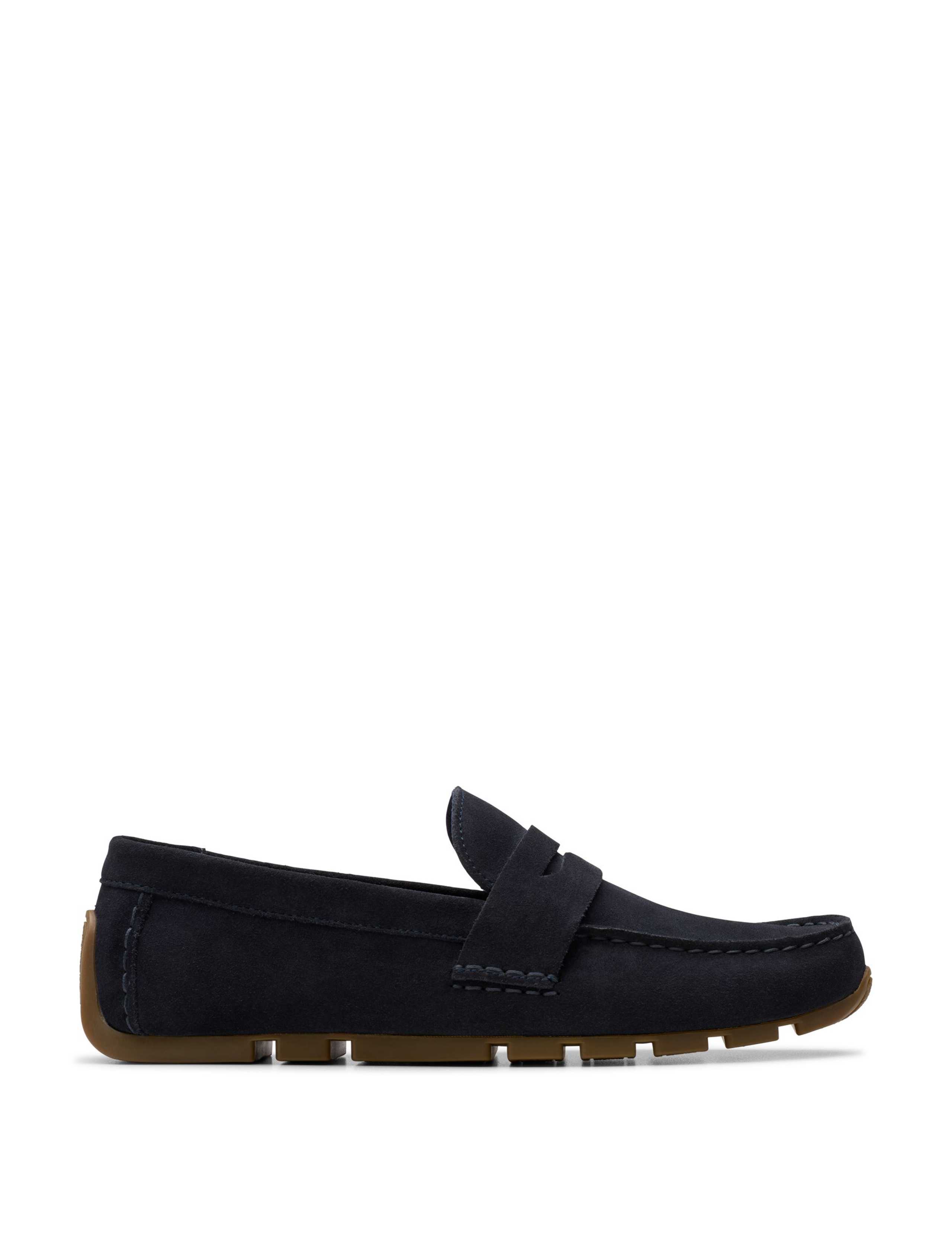 Wide Fit Suede Slip On Loafers