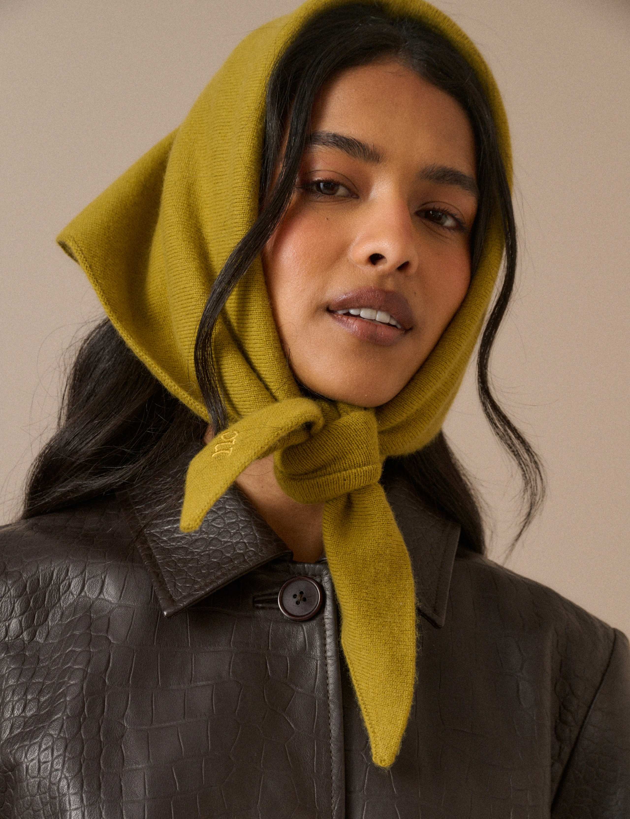 Wool Blend Triangle Scarf