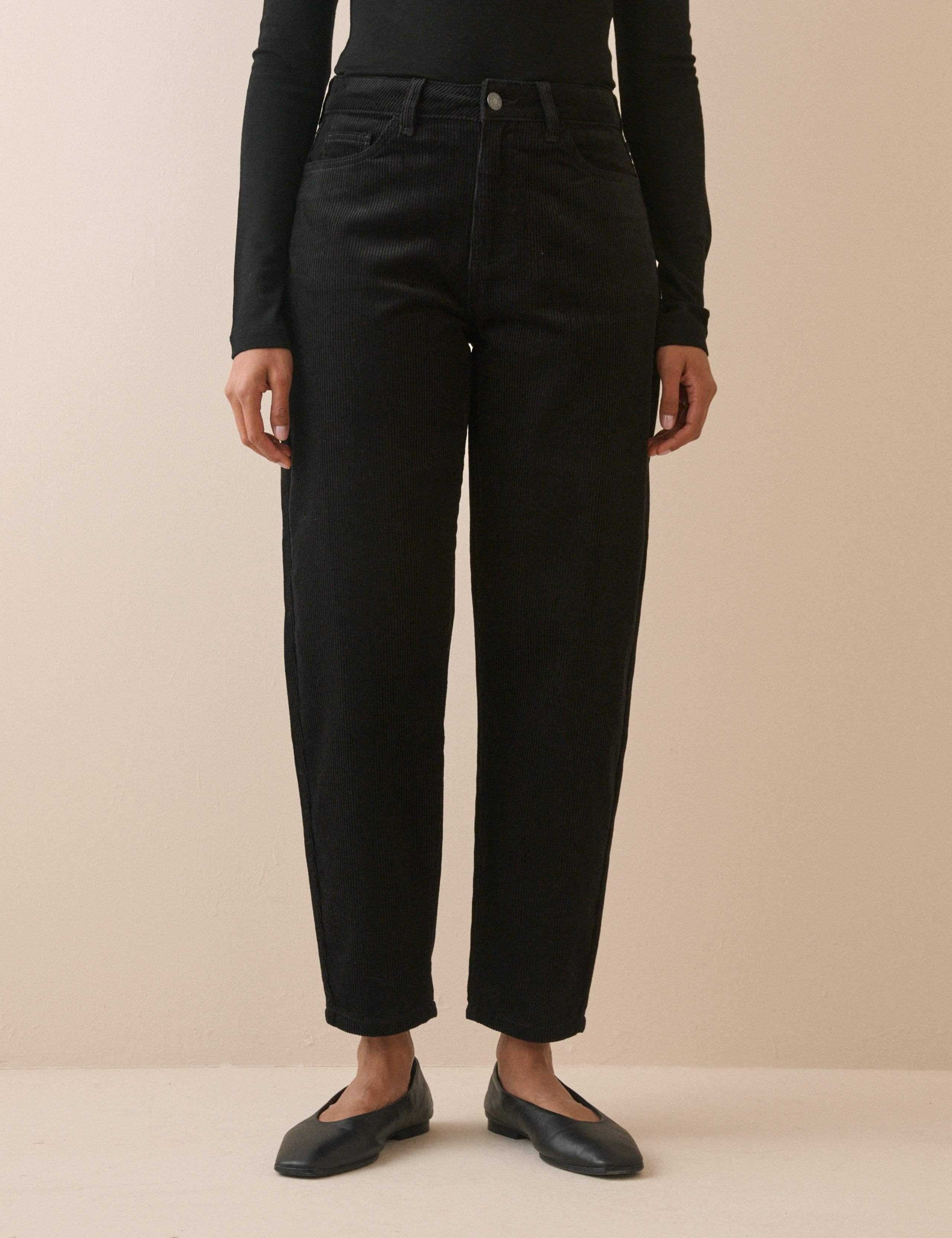 Corduroy Barrel Leg Jeans