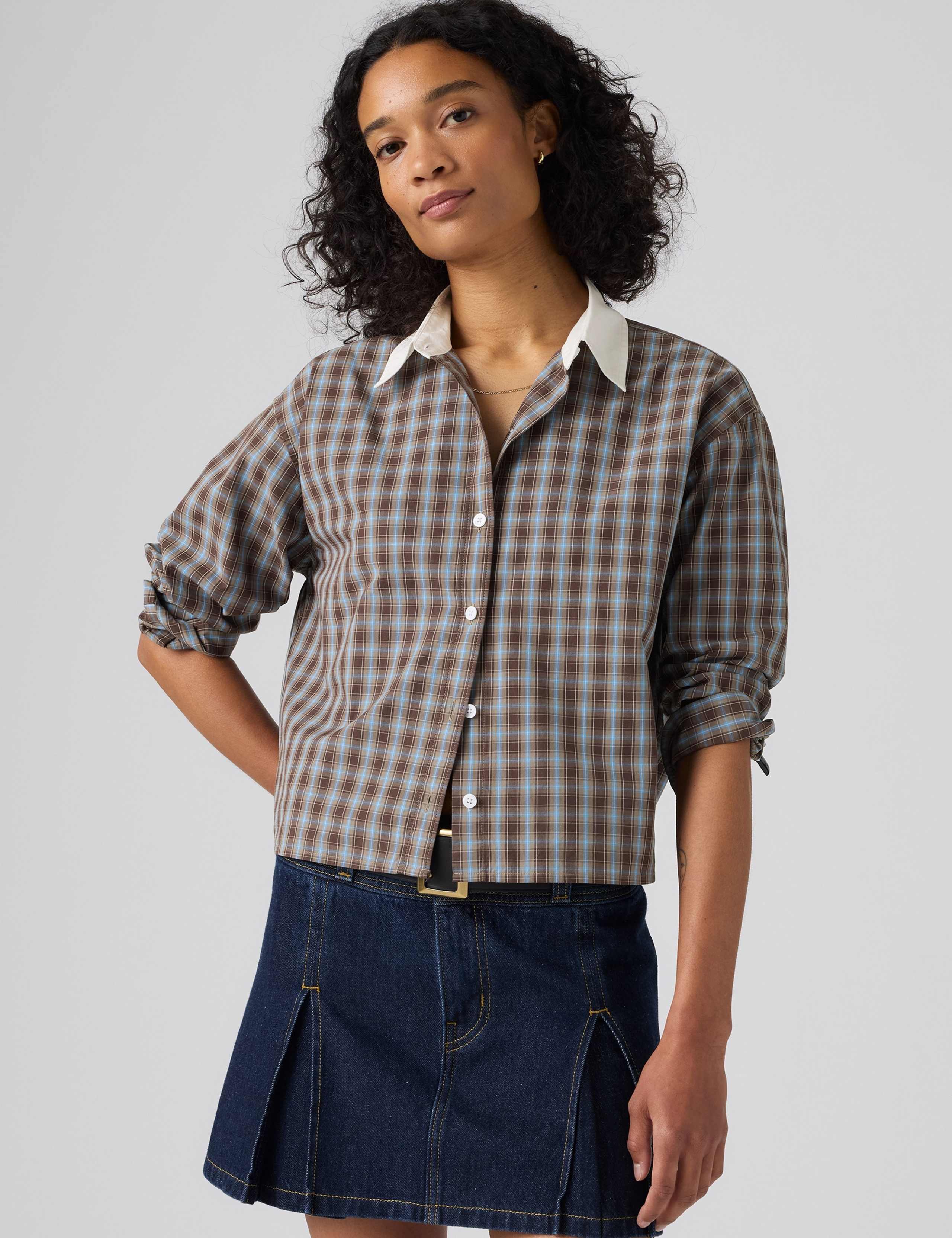 Pure Cotton Checked Collared Shirt