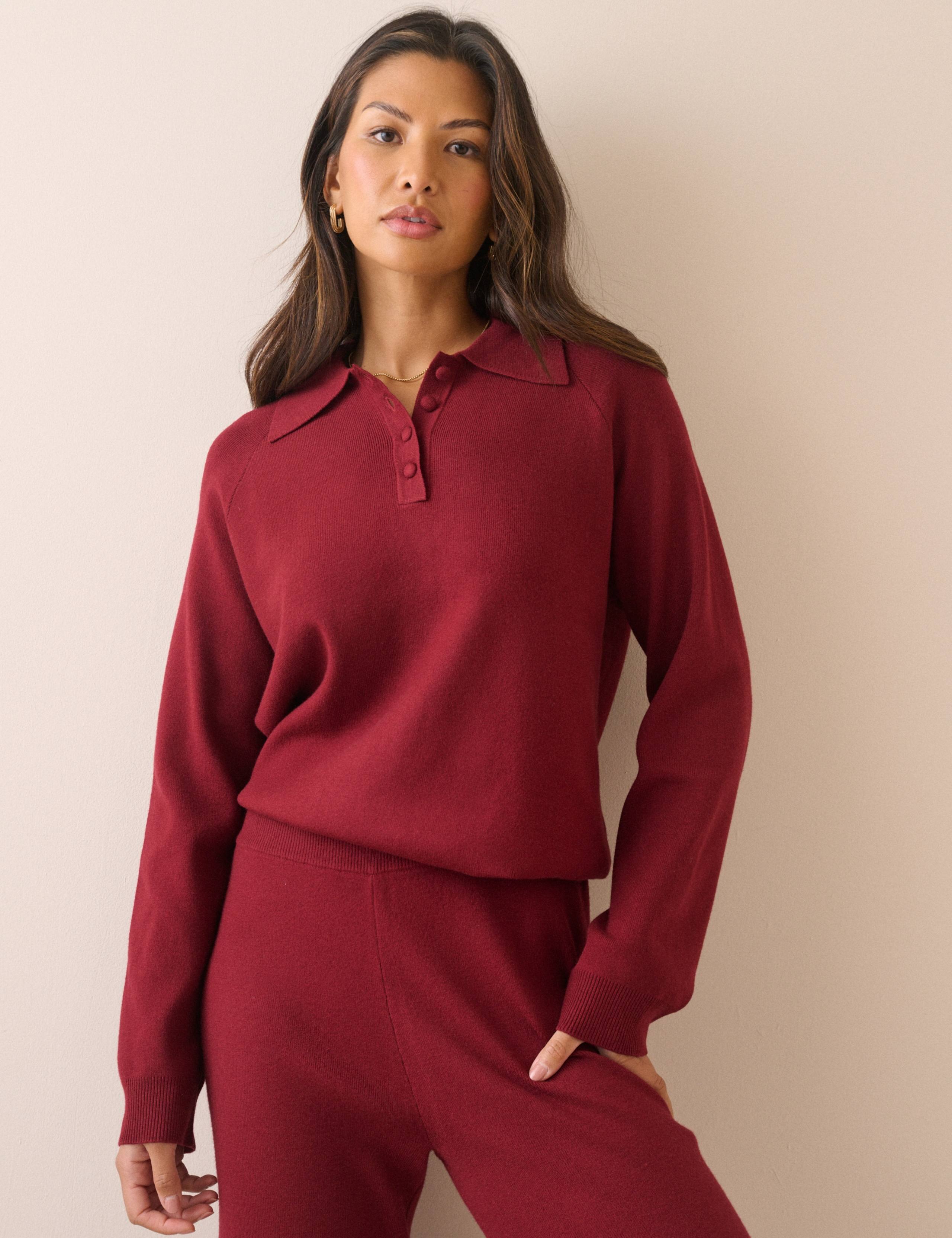 Collared Neck Regular Fit Polo Top