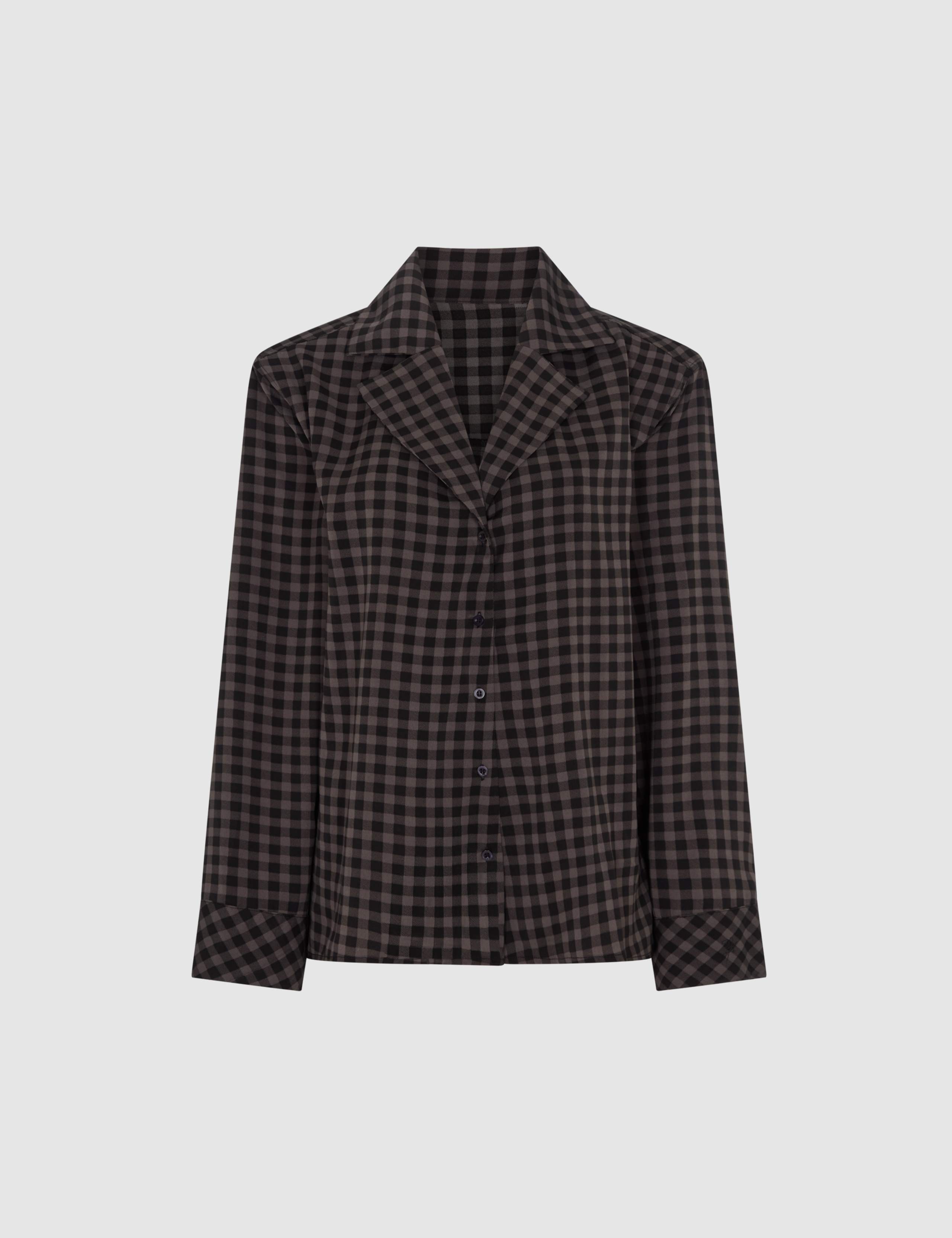 Gingham Pyjama Style Shirt
