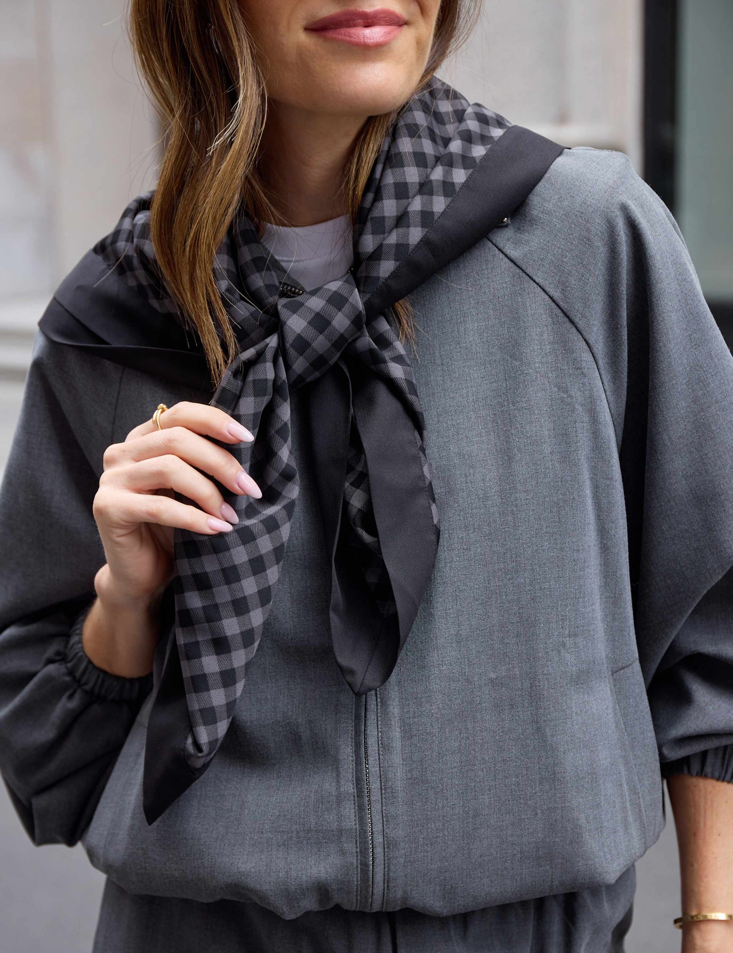 Gingham Triangle Scarf