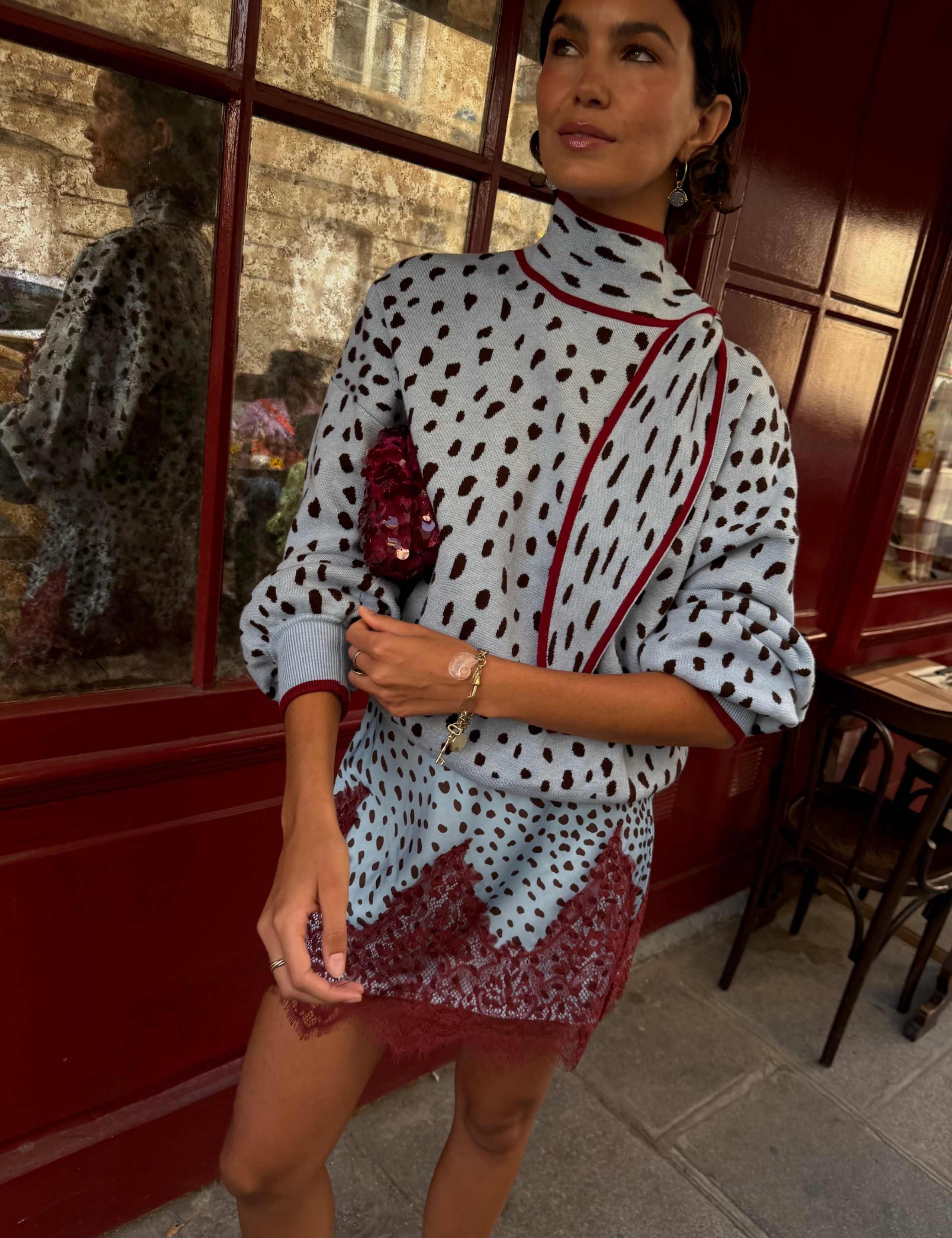 Round Neck Animal Print Jumper