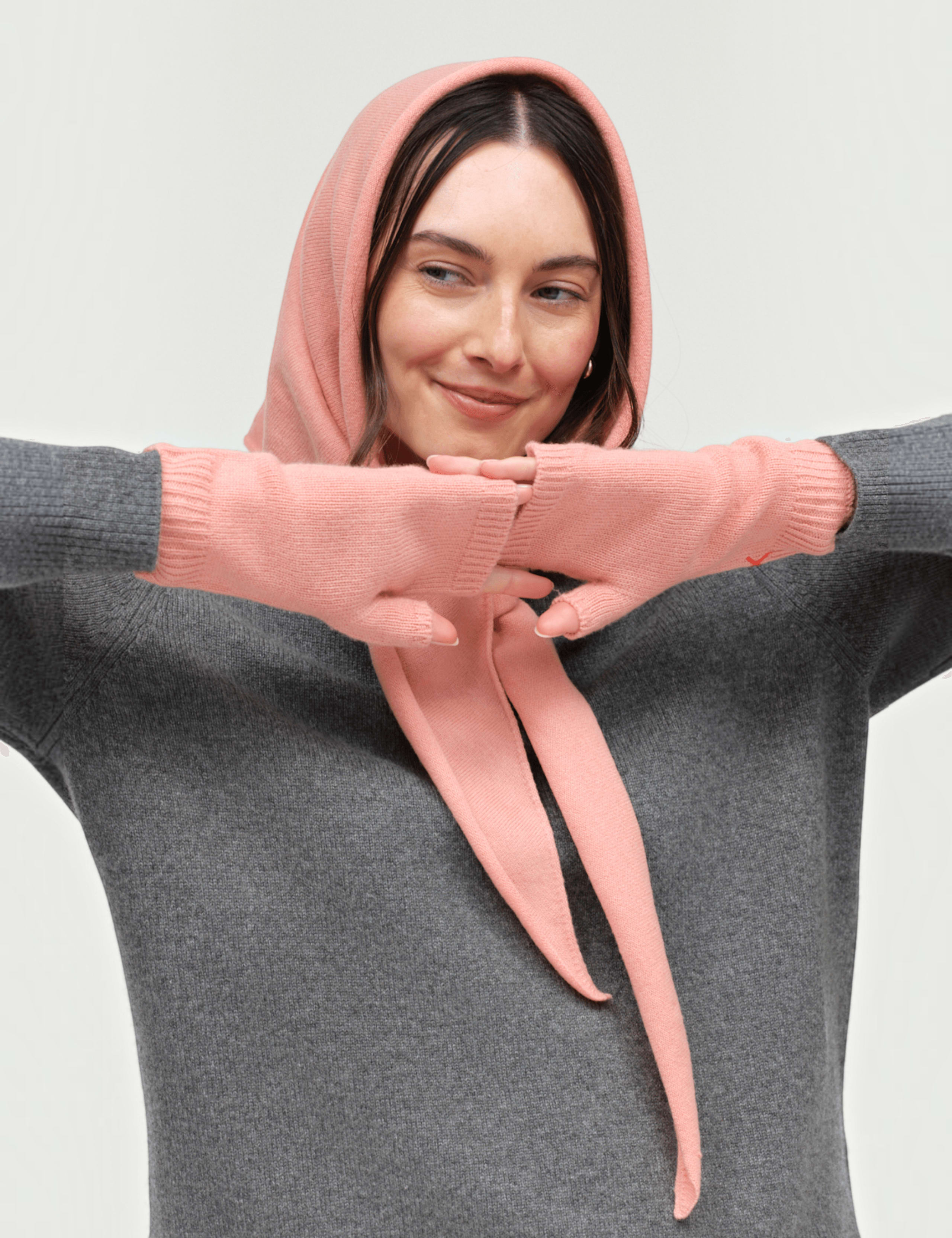 Wool Cashmere Fingerless Gloves