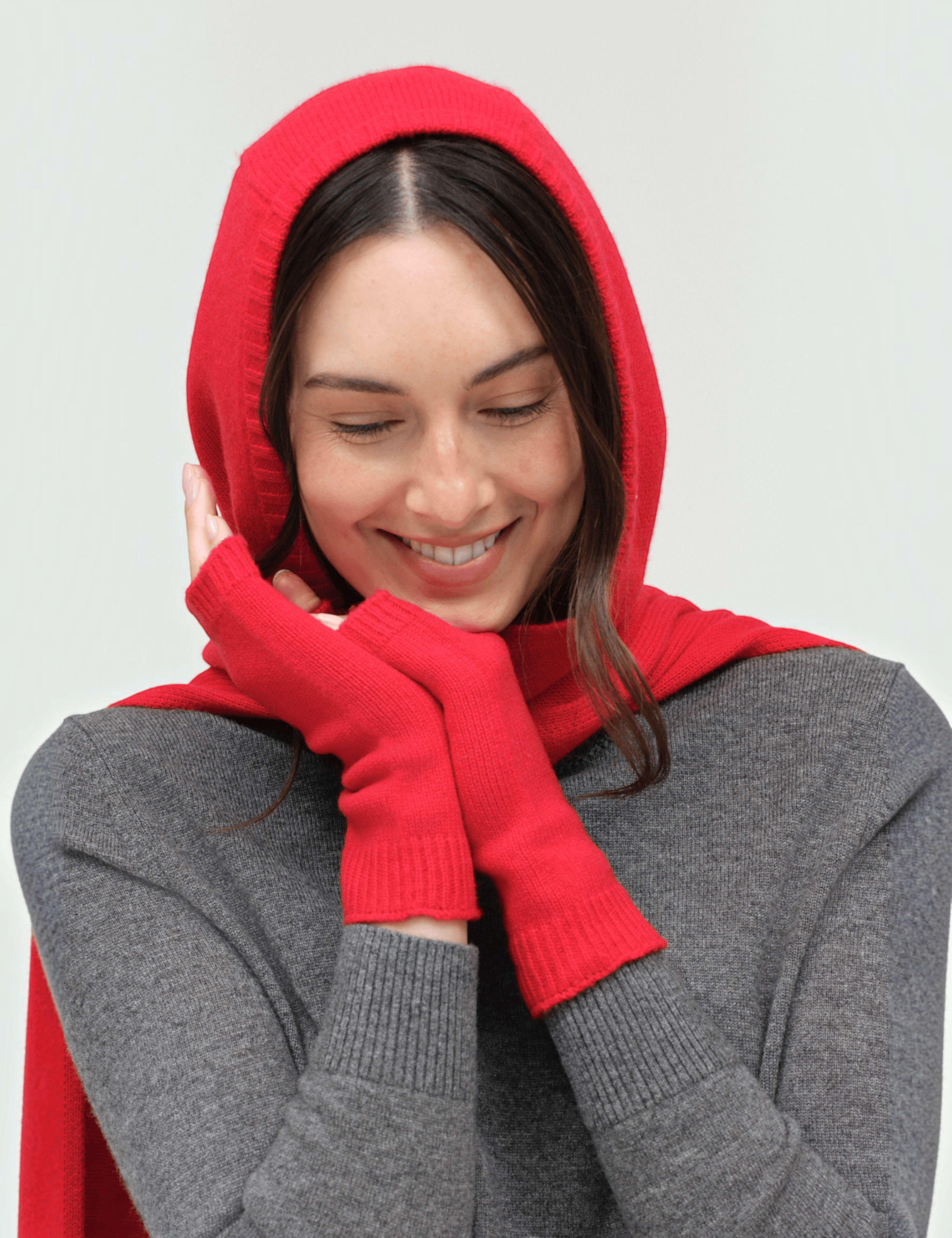 Wool Cashmere Fingerless Gloves
