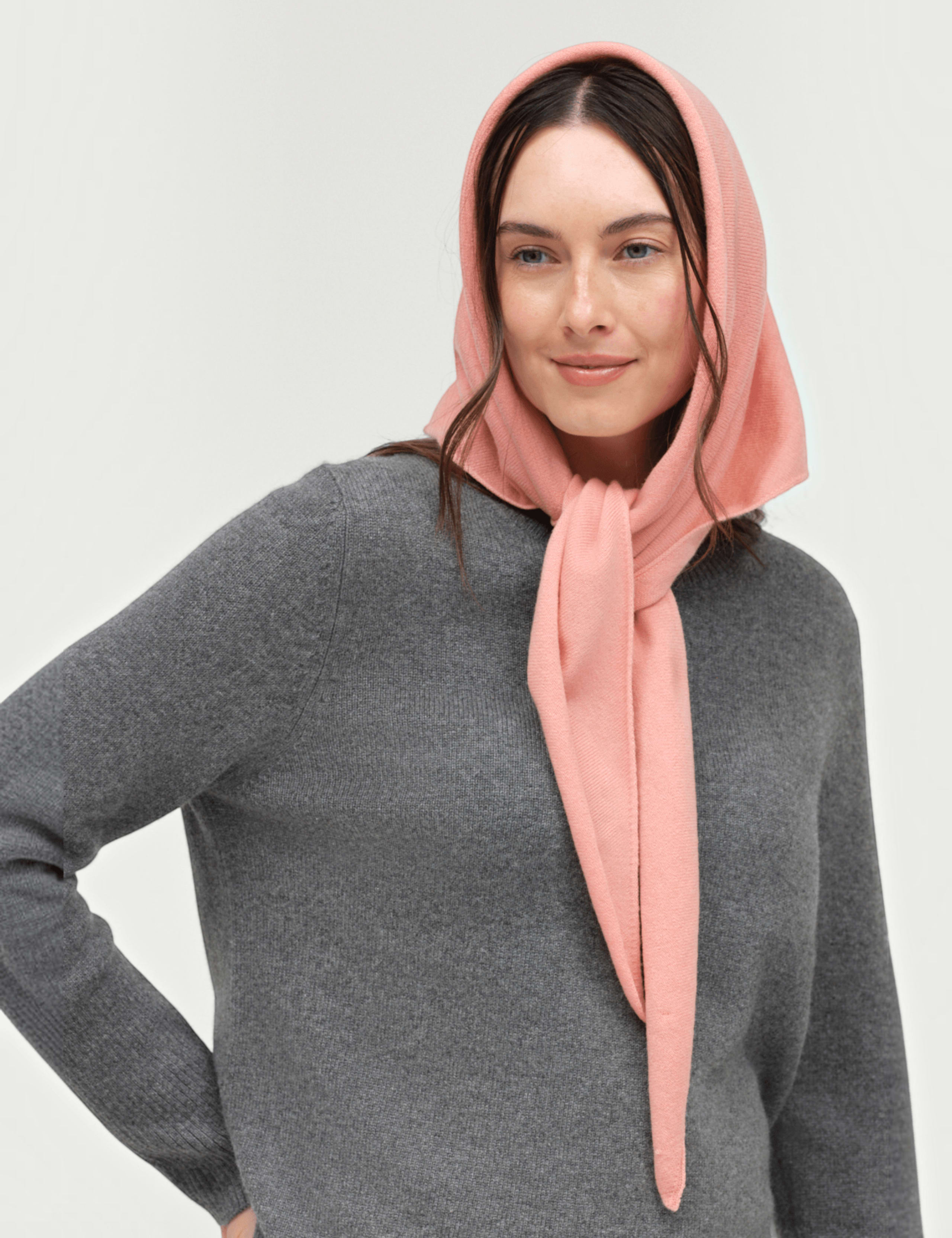 Wool Rich Jacquard Triangle Scarf