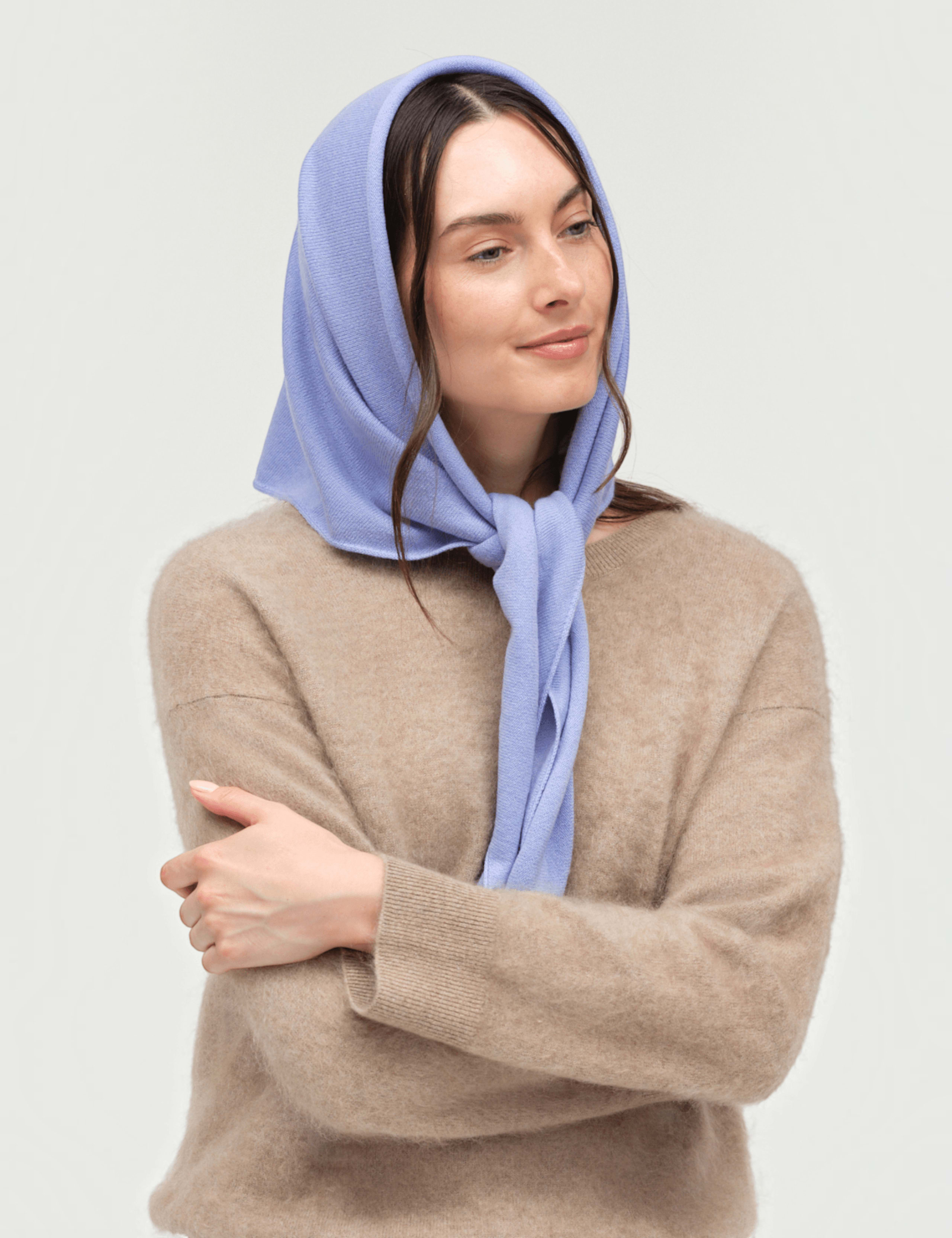 Wool Rich Jacquard Triangle Scarf