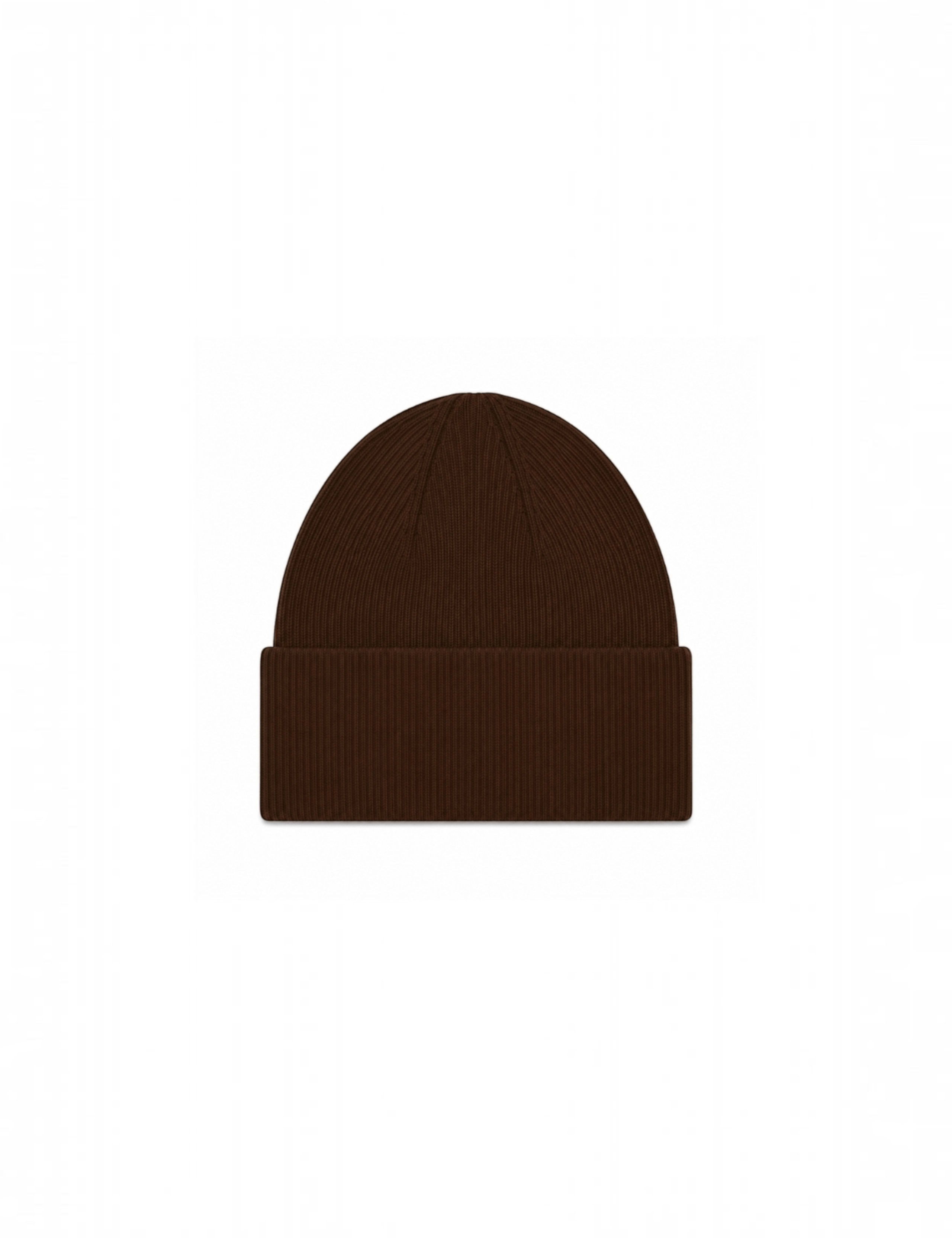Wool Cashmere Ribbed Beanie Hat