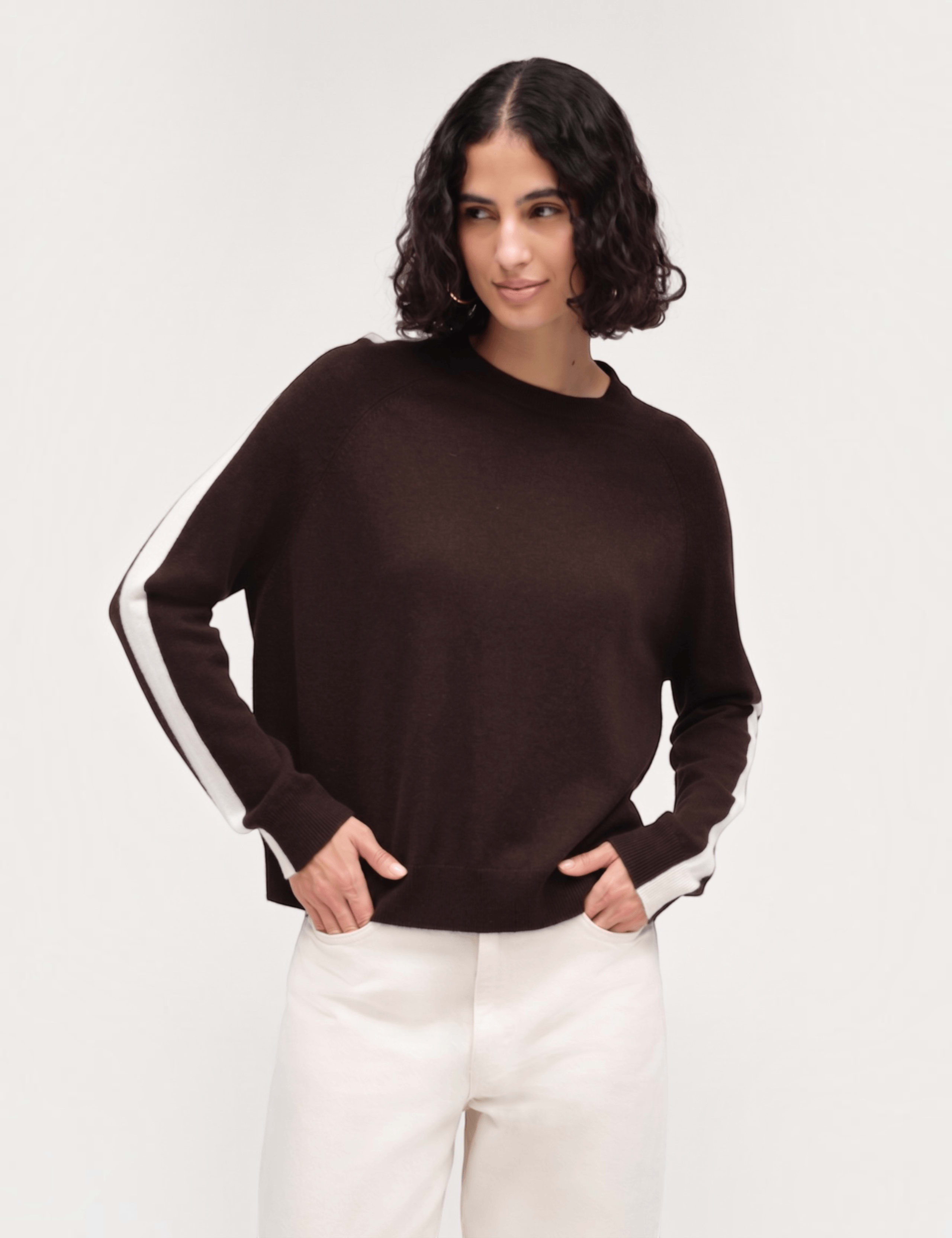 Wool Rich Jacquard Crew Neck Jumper with Cashmere