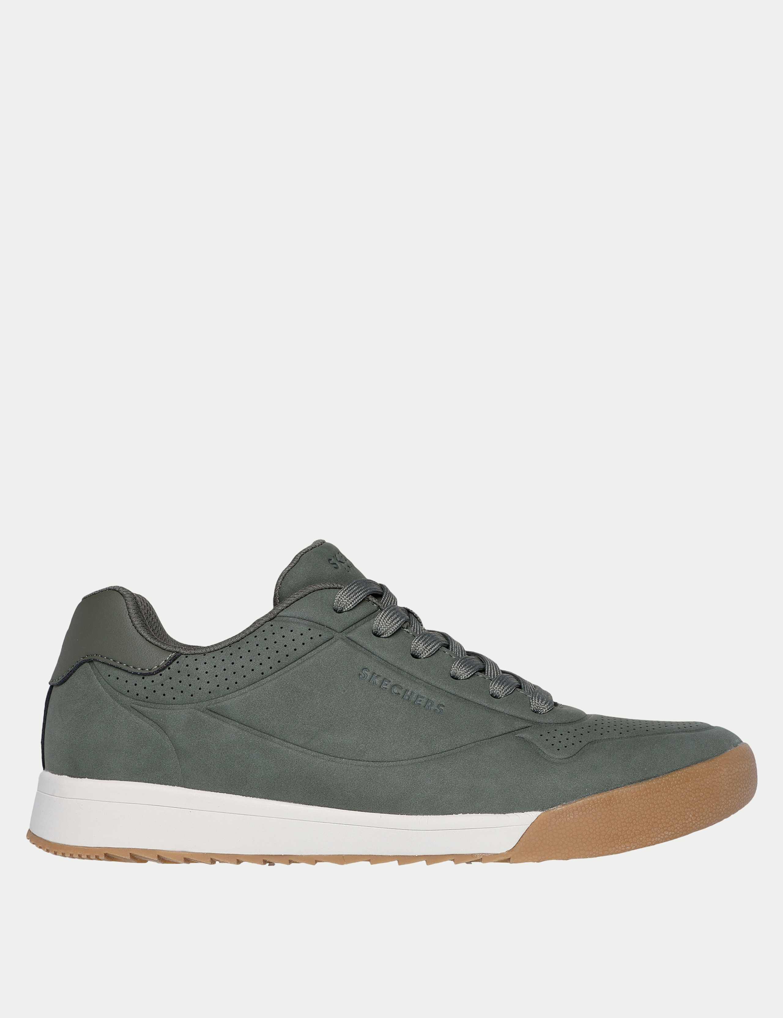Leather Look Lace Up Trainers